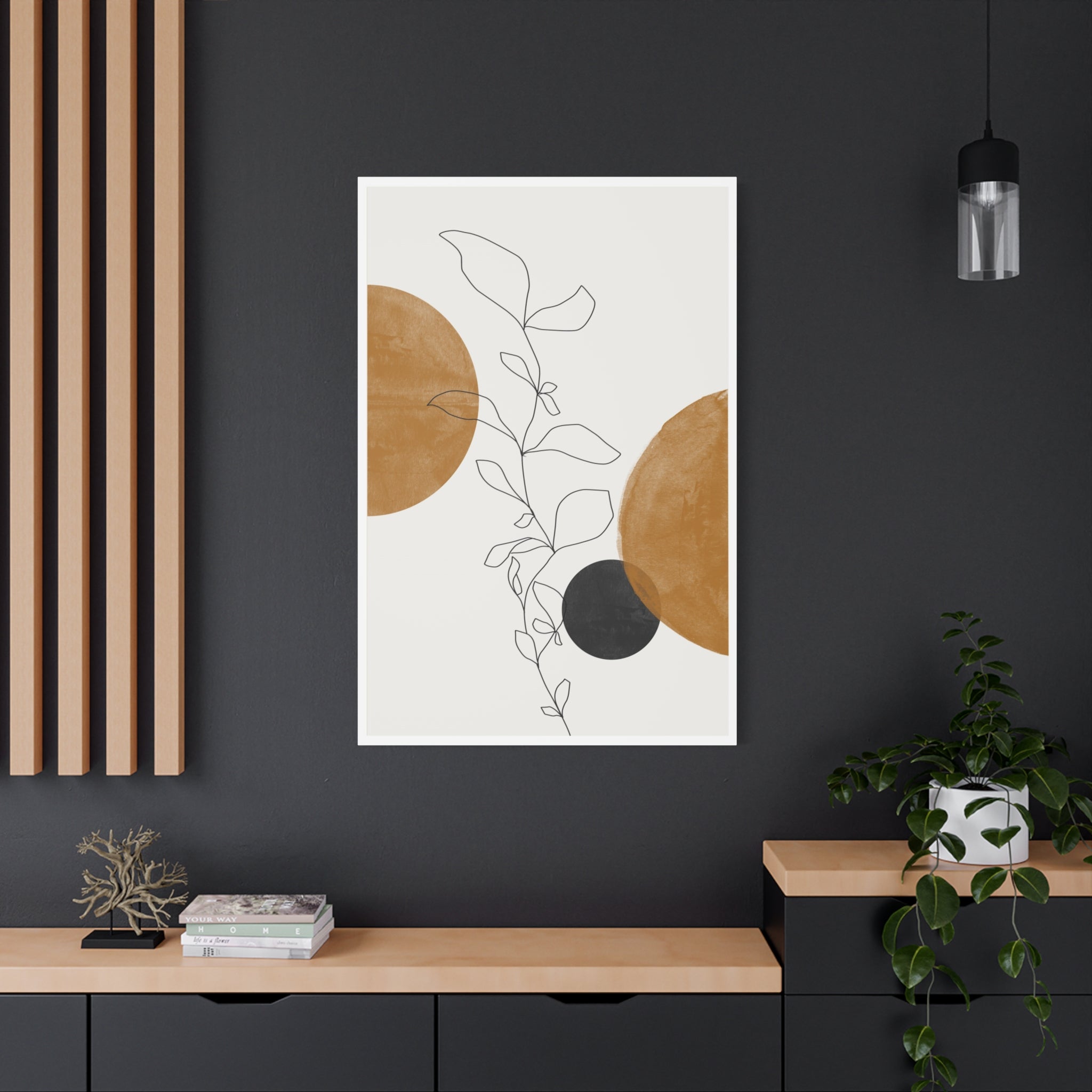 Amber Botanical Drift - Canvas