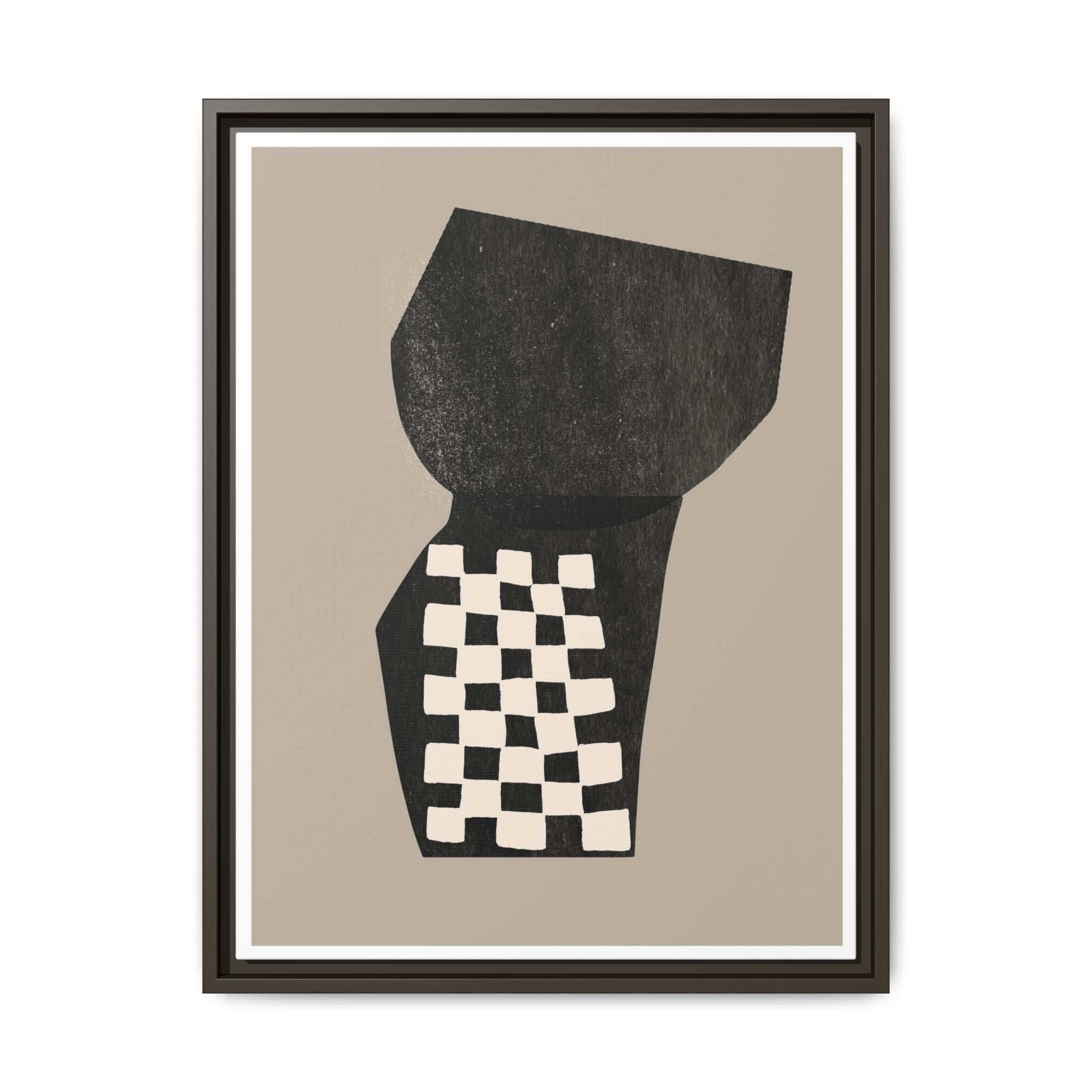 Noir Mosaic Form Balance - Framed