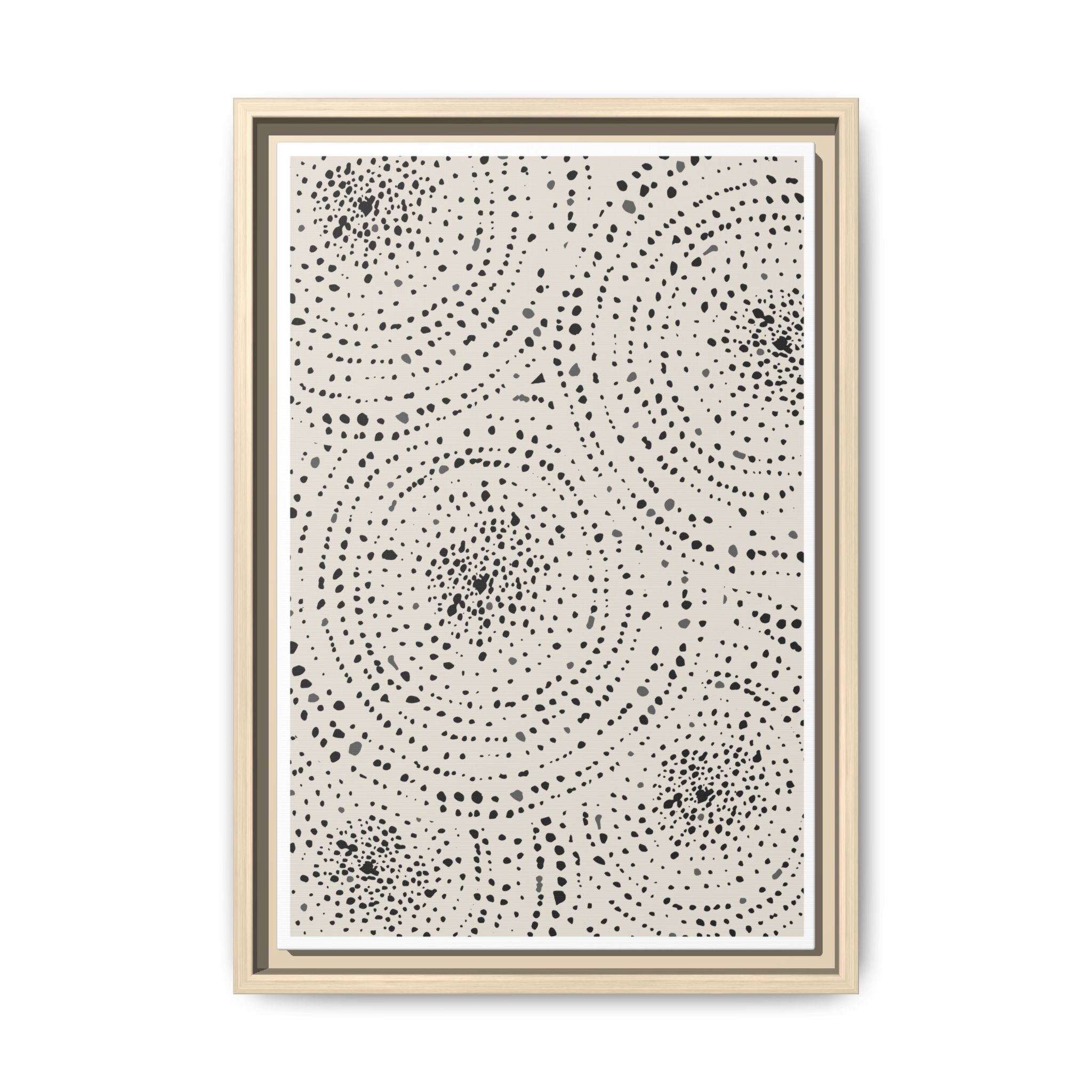 Celestial Pebble Drift Patterns - Framed