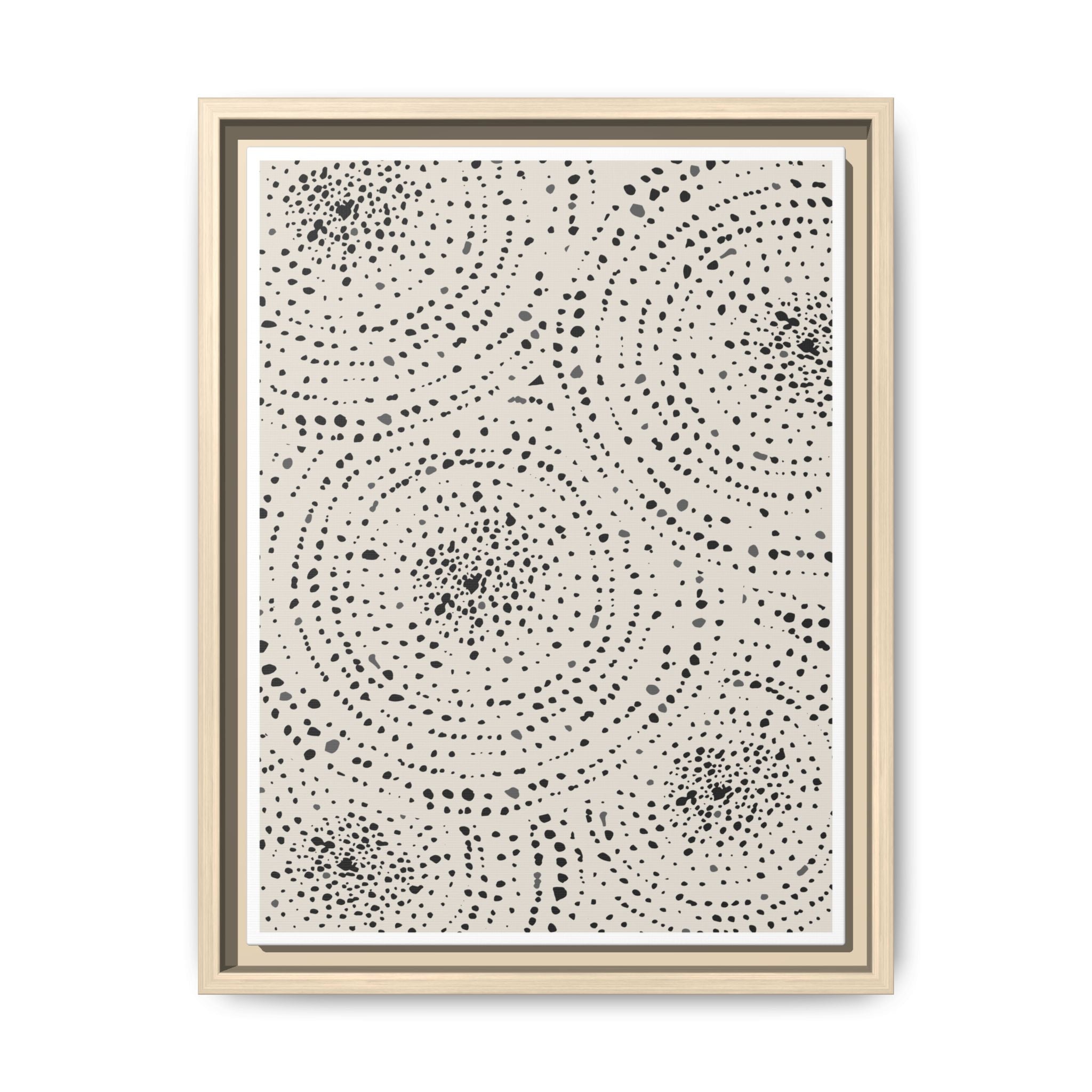 Celestial Pebble Drift Patterns - Framed