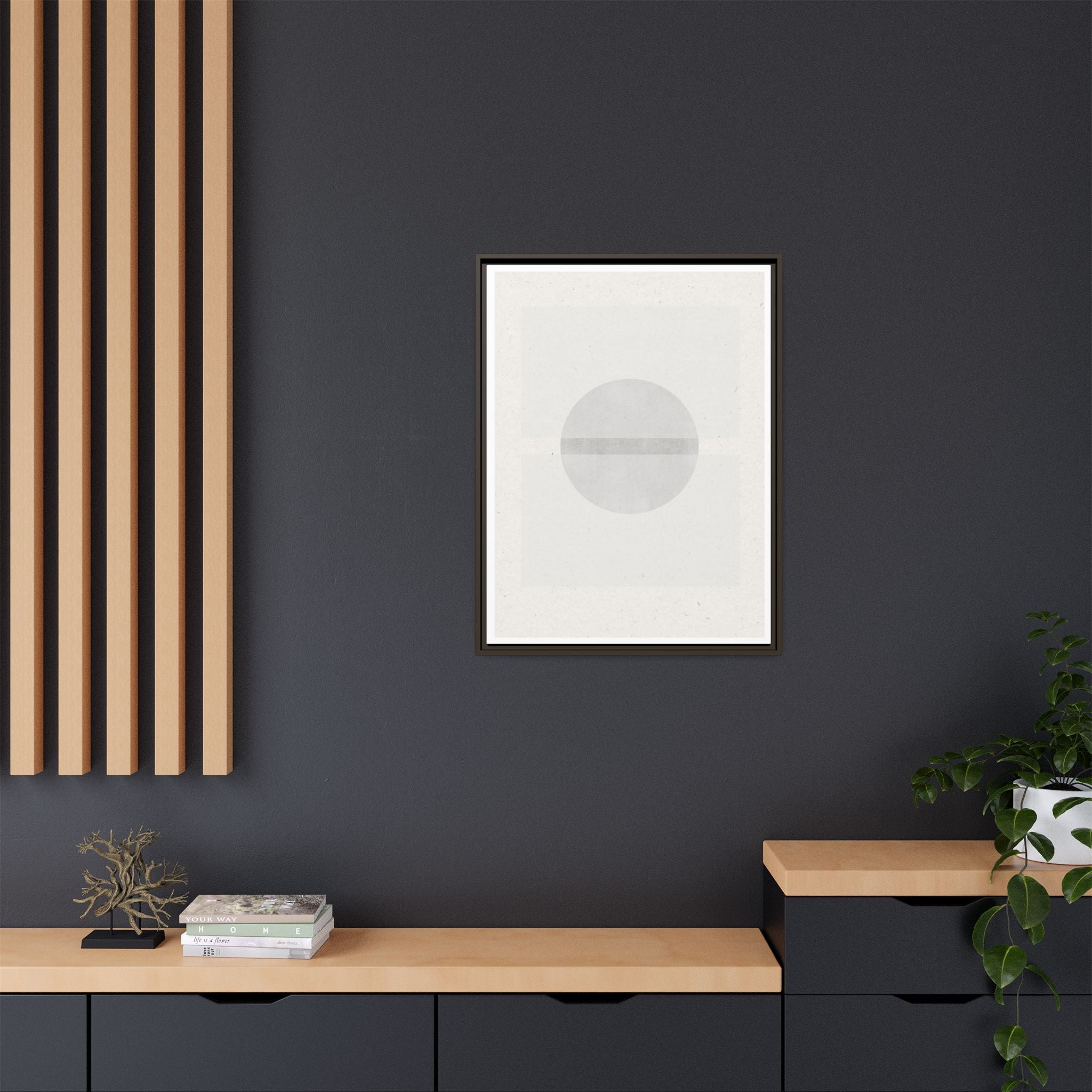 Silent Ivory Horizon - Framed