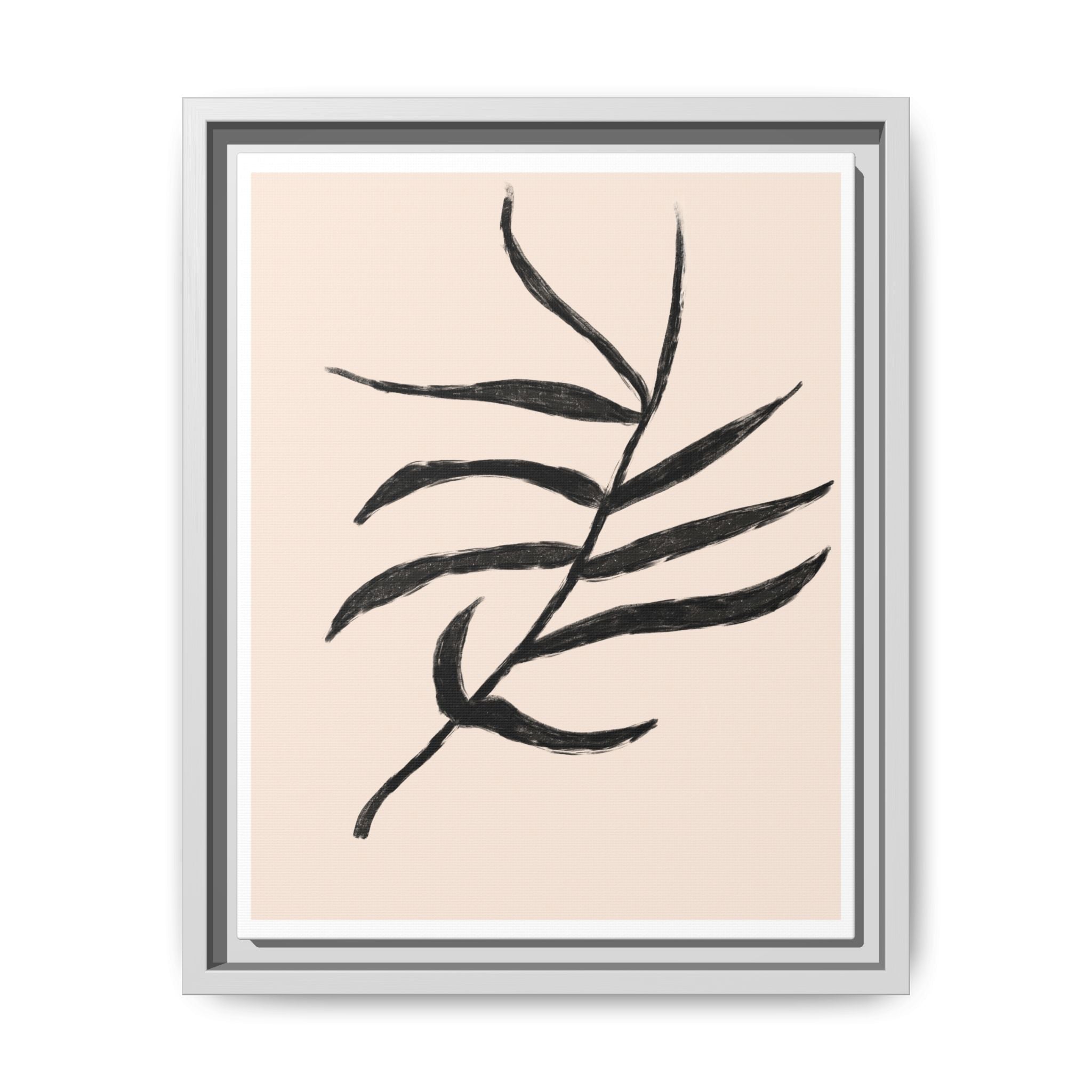 Ebony Frond Drift - Framed