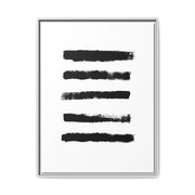 Obsidian Silence Strokes - Framed