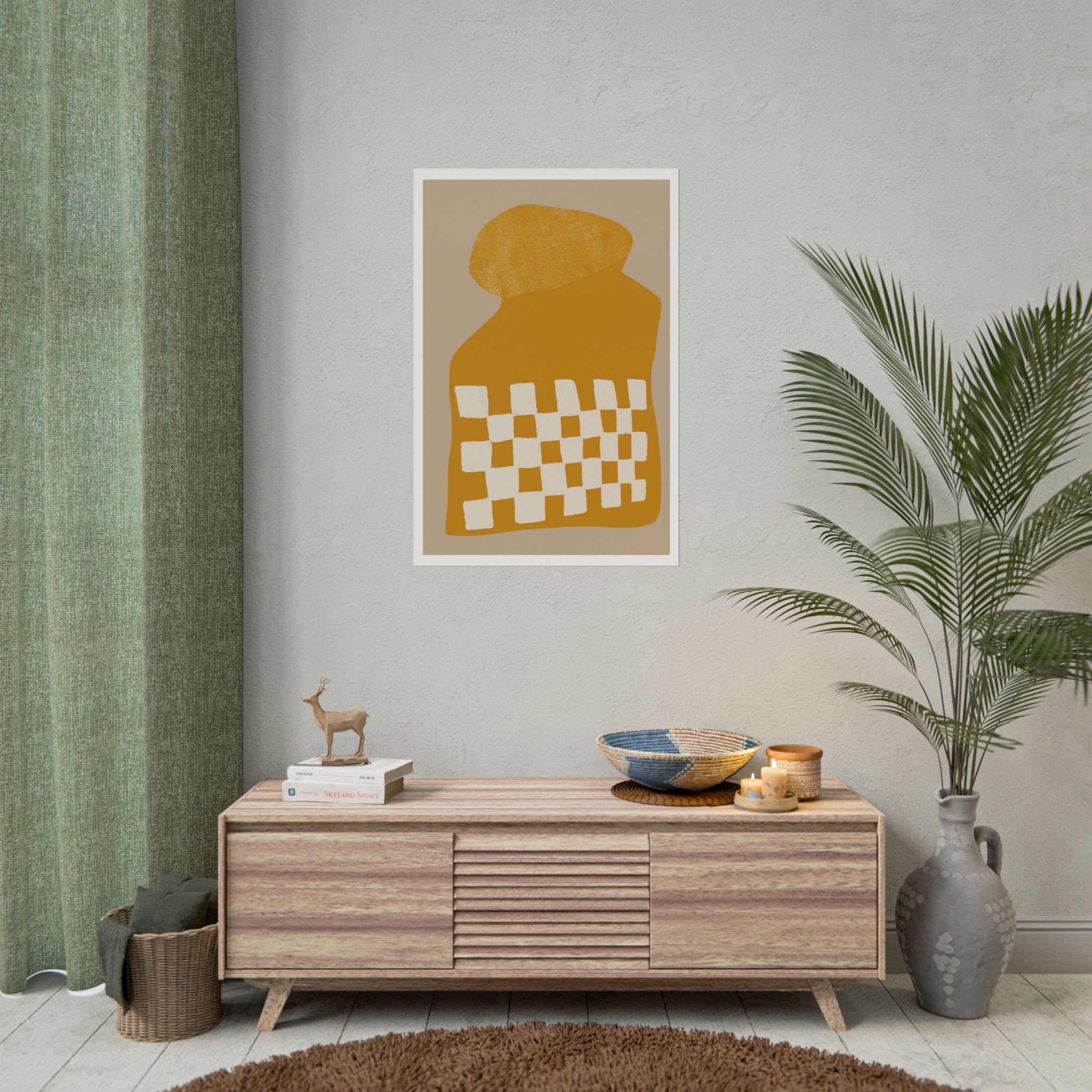 Golden Mosaic Bloom - Poster