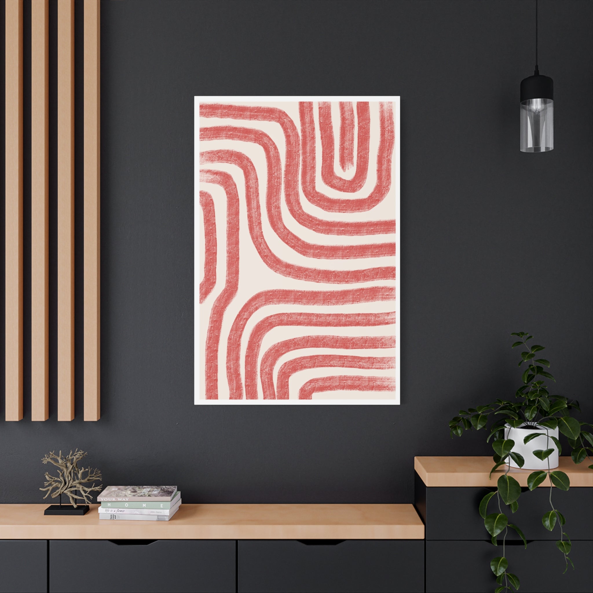 Coral Drift Pathways - Canvas