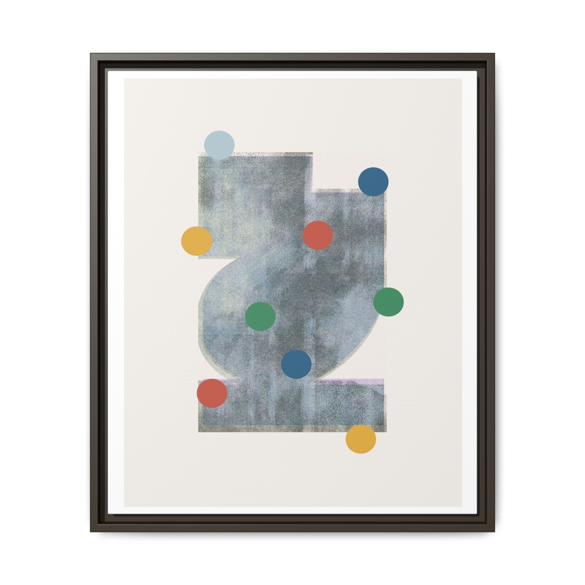 Muted Geometry Reverie - Framed