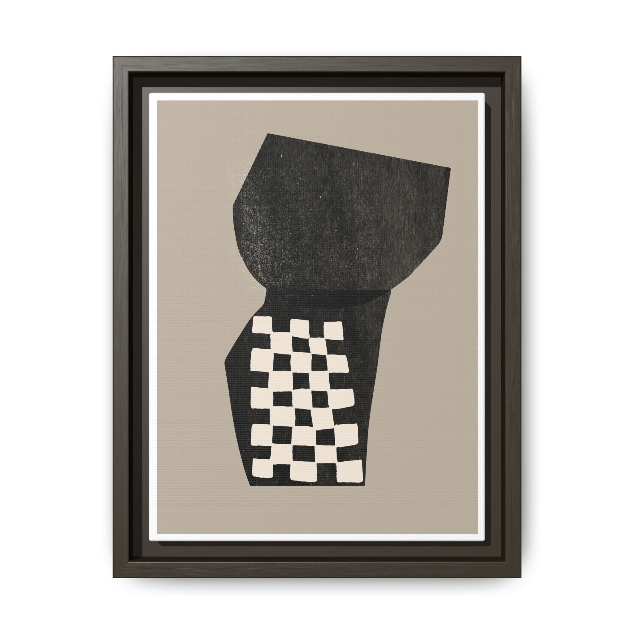 Noir Mosaic Form Balance - Framed