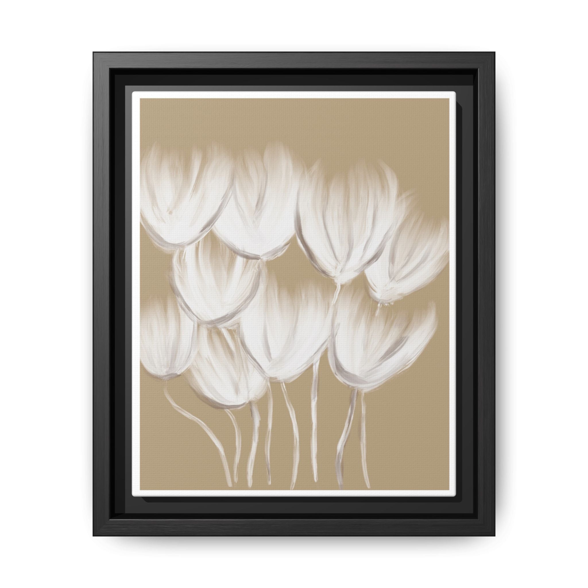 Ivory Petal Stillness - Framed