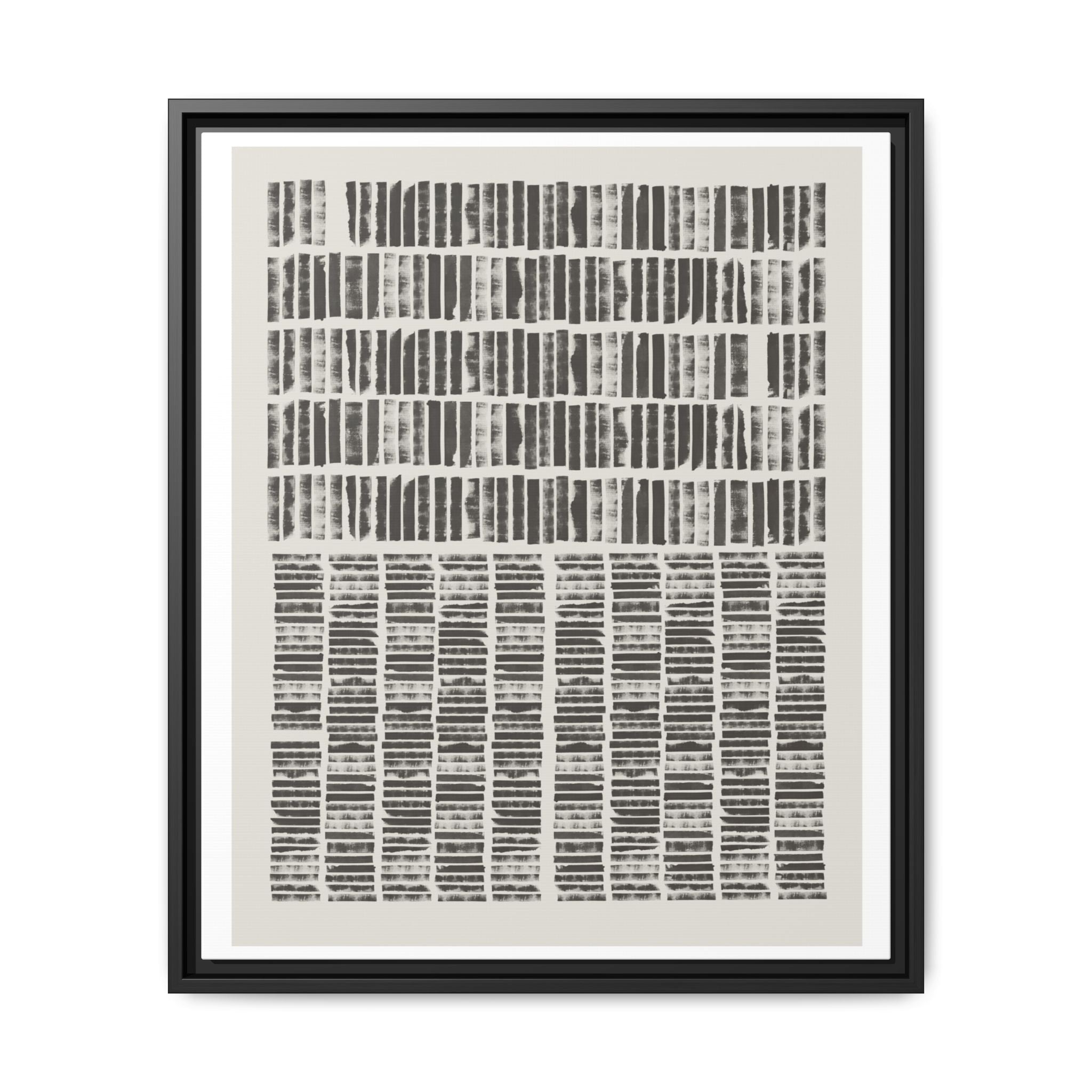 Shadow Rhythm Columns - Framed