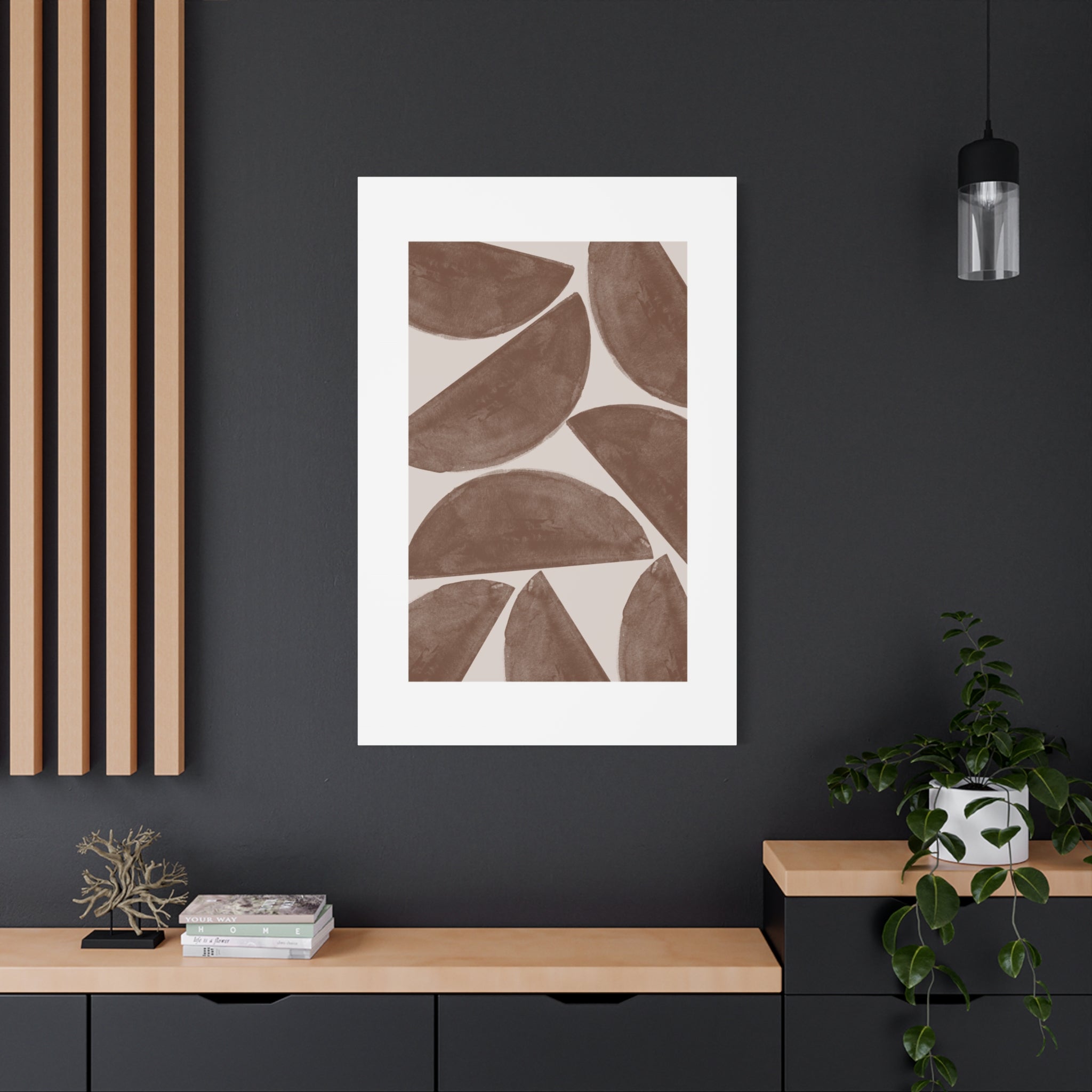 Terracotta Crescent Rhythm - Canvas