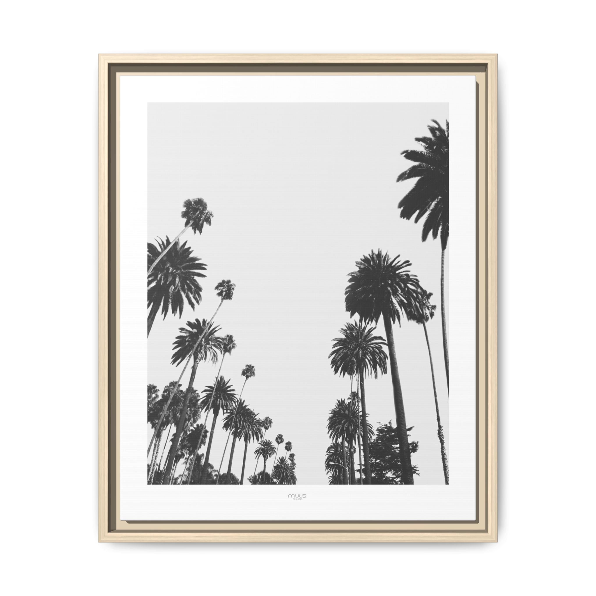 Midnight Palm Reverie - Framed