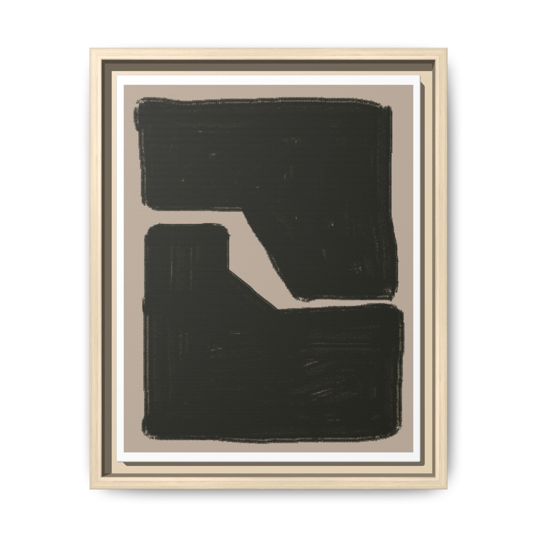 Midnight Geometry Passage - Framed