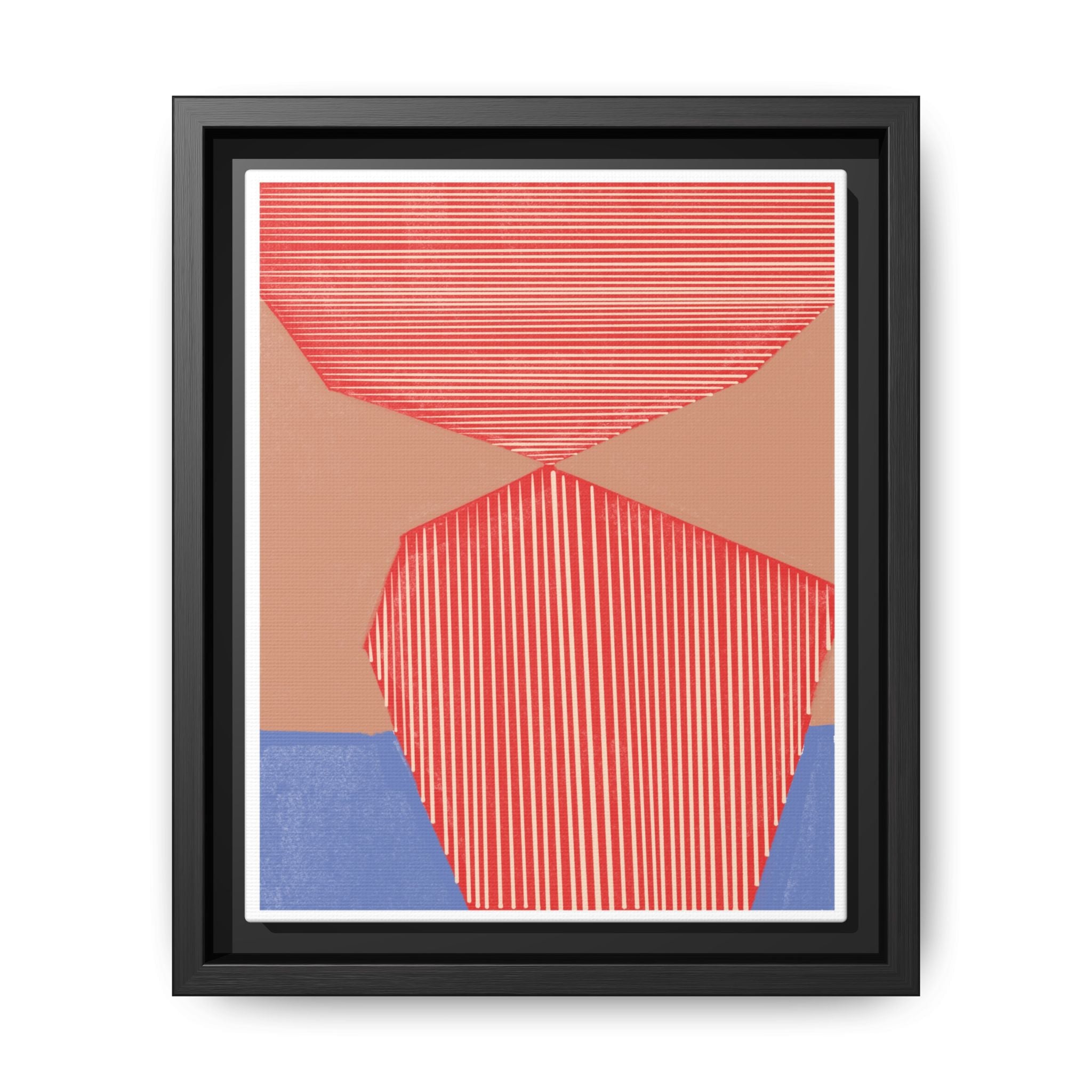 Crimson Axis Drift - Framed