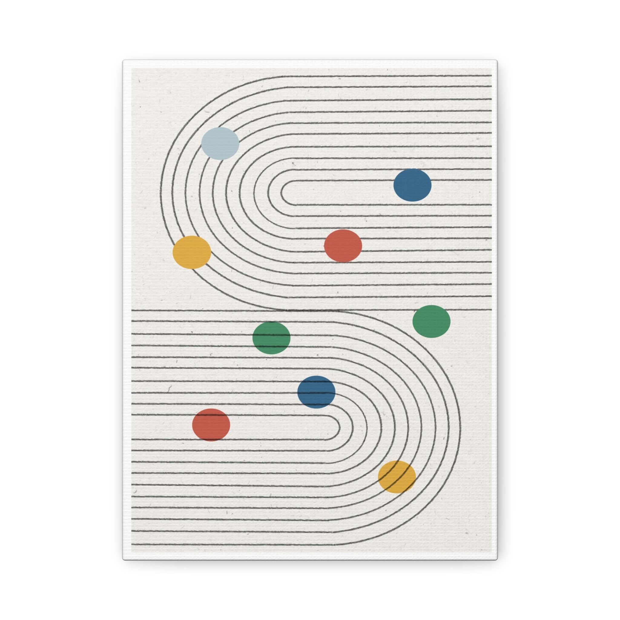 Retro Orbit Pathways - Canvas