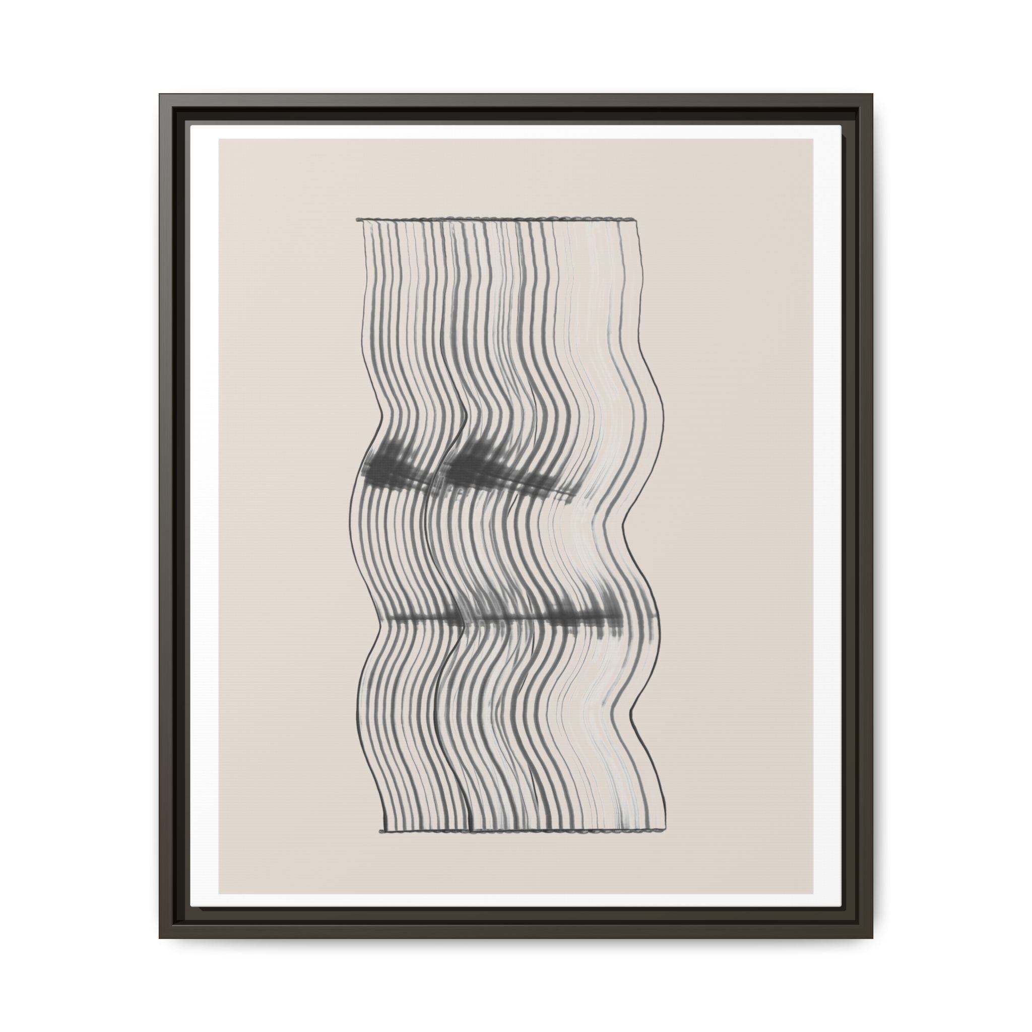 Velvet Ripple Linework Flow - Framed