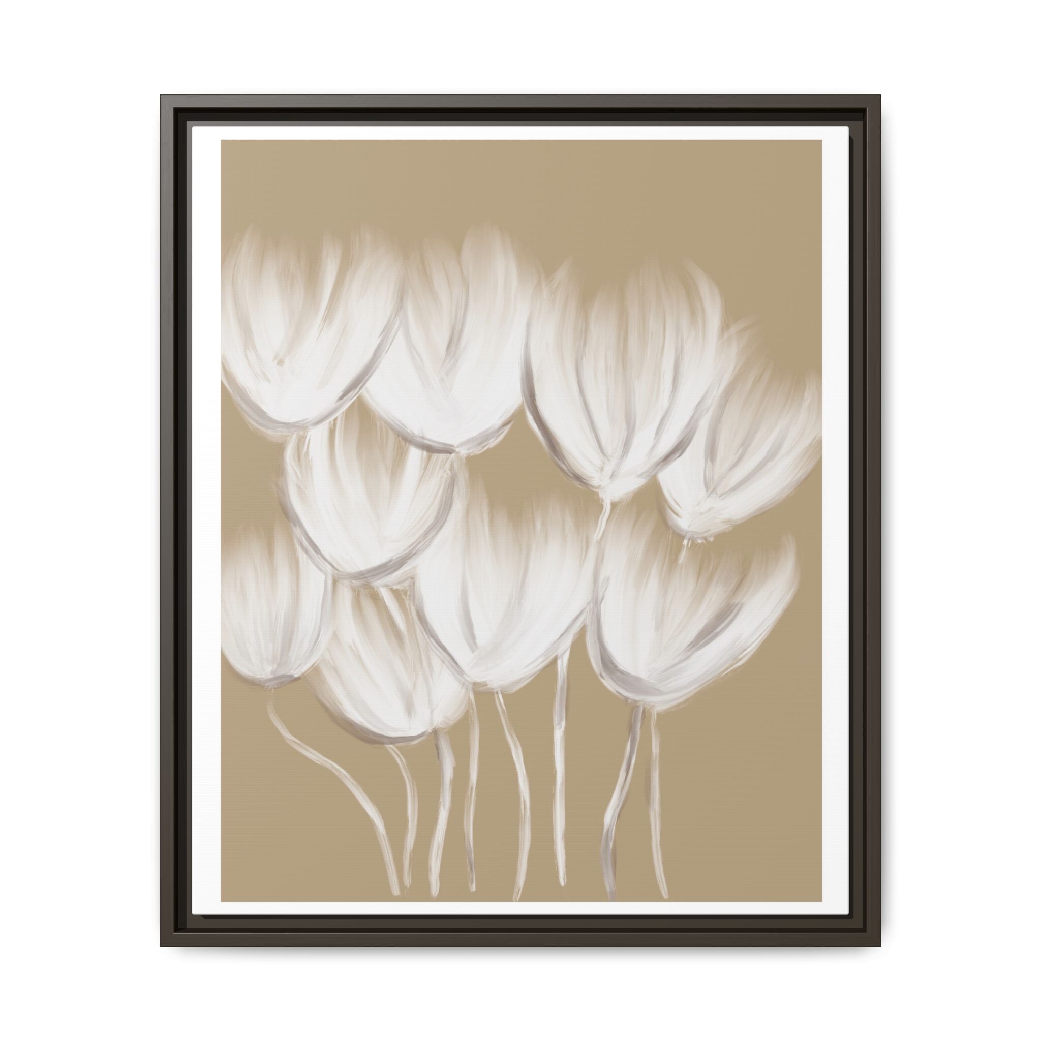 Ivory Petal Stillness - Framed
