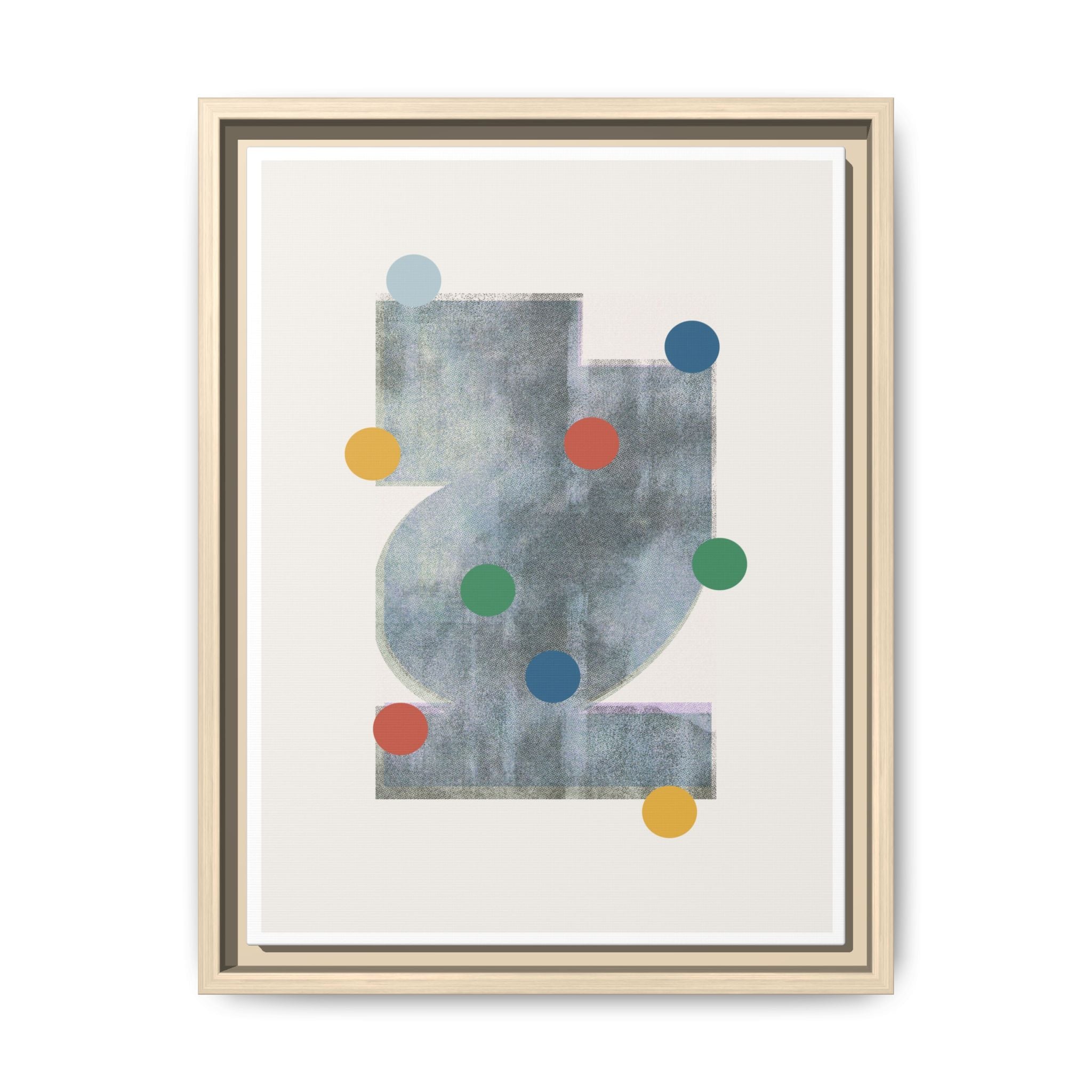 Muted Geometry Reverie - Framed