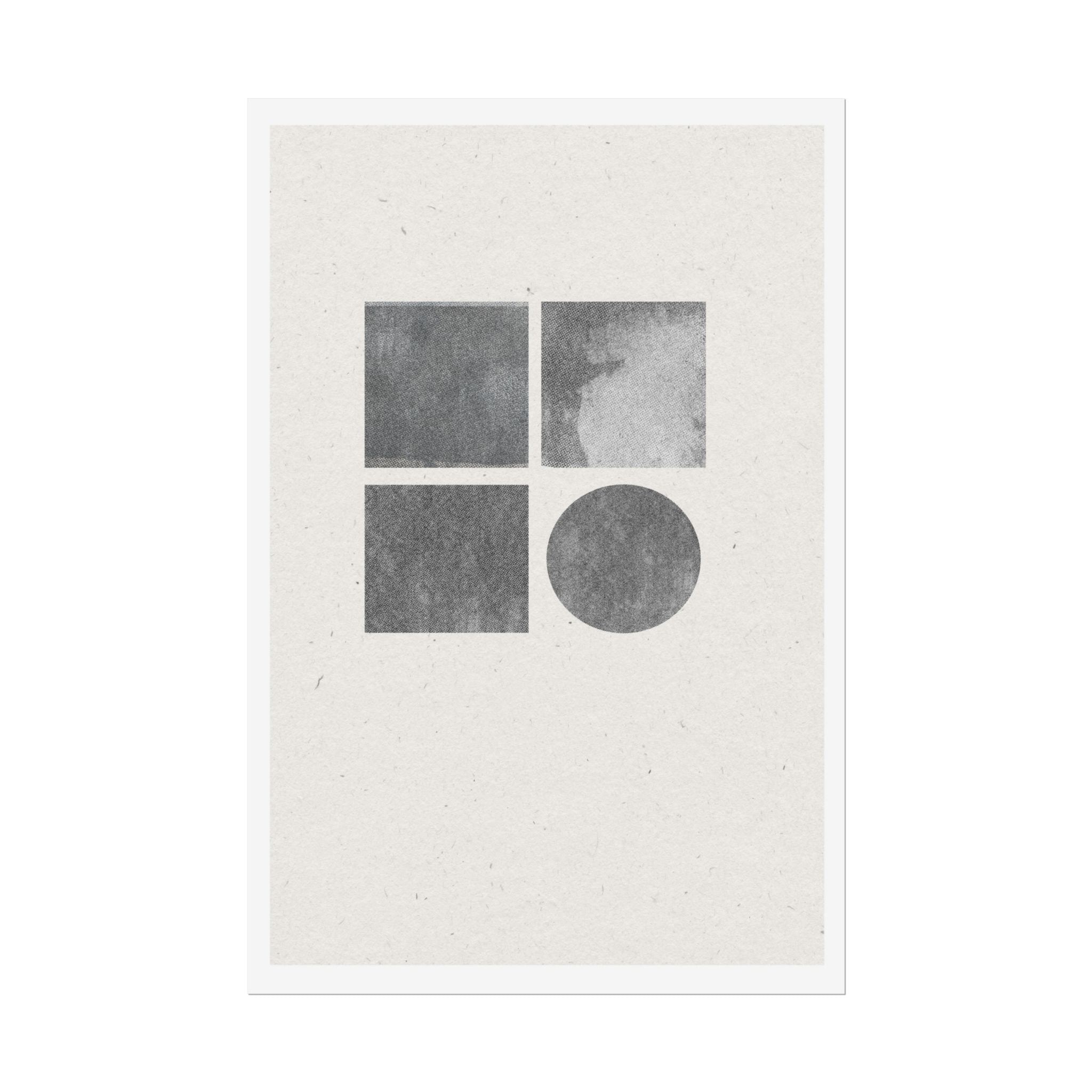 Muted Geometry Quartet - Poster