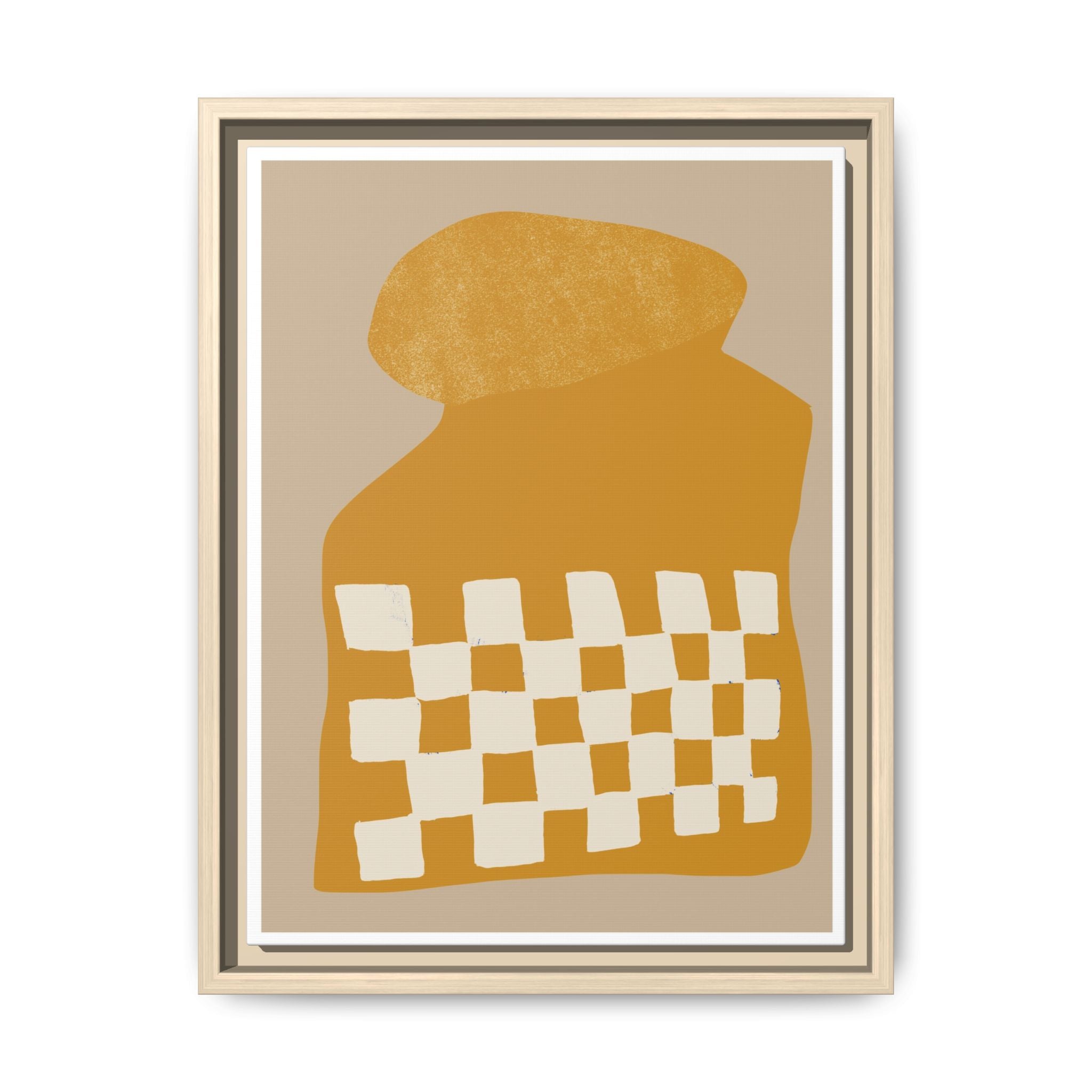 Golden Mosaic Bloom - Framed