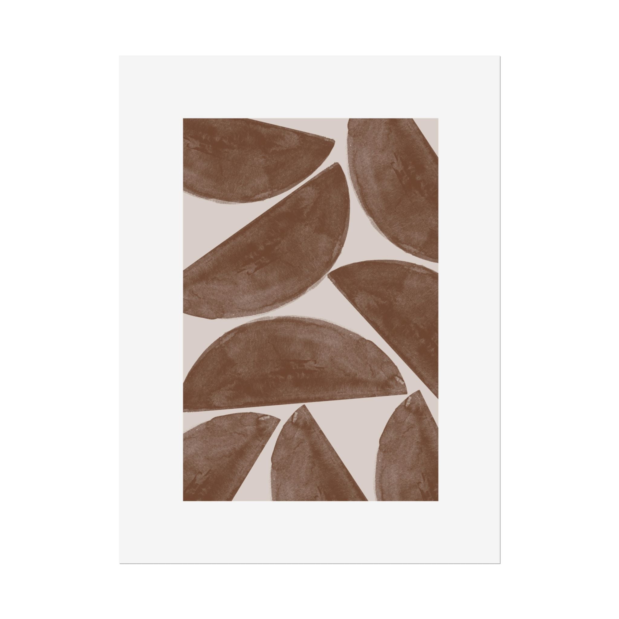 Terracotta Crescent Rhythm - Poster