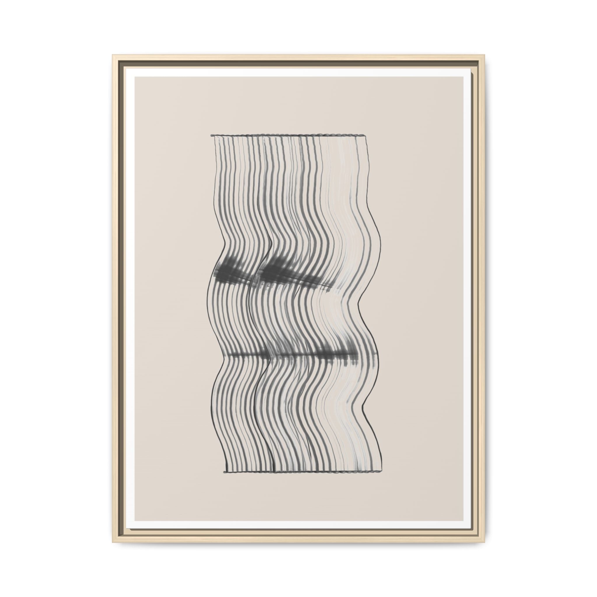 Velvet Ripple Linework Flow - Framed