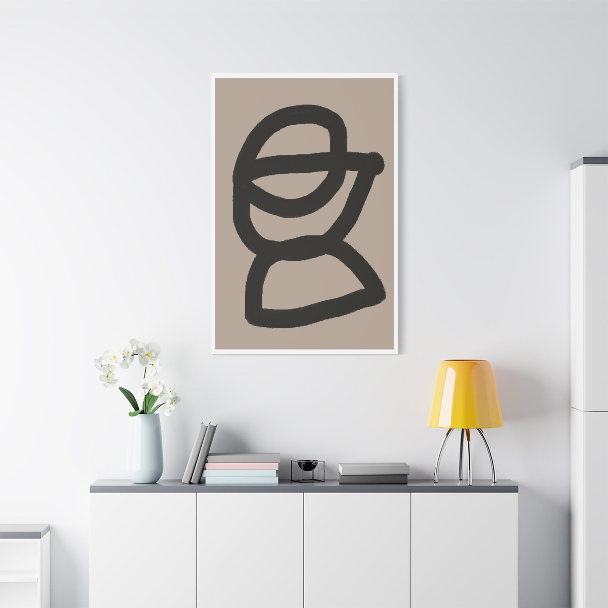 Noir Orbit Silhouette - Canvas