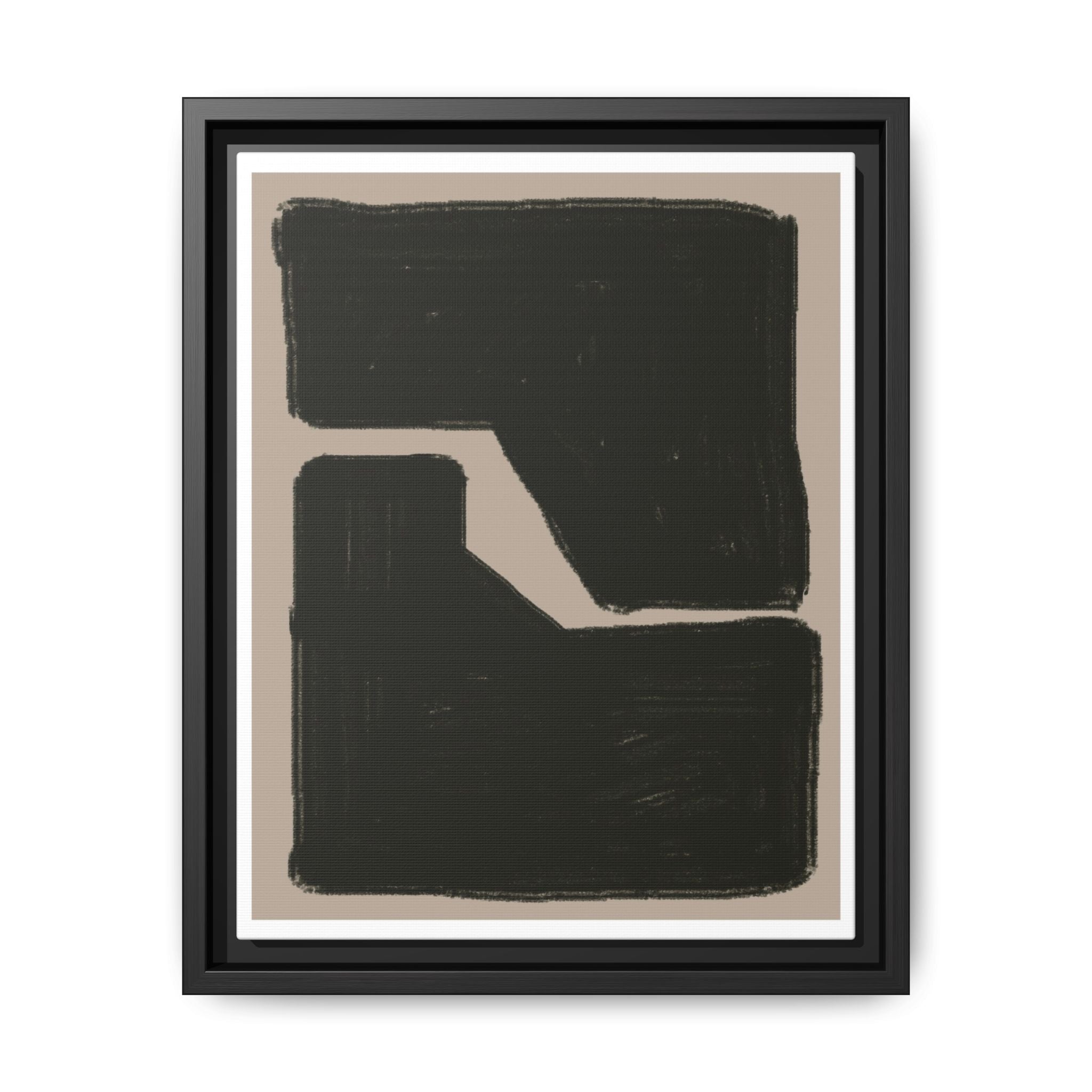 Midnight Geometry Passage - Framed