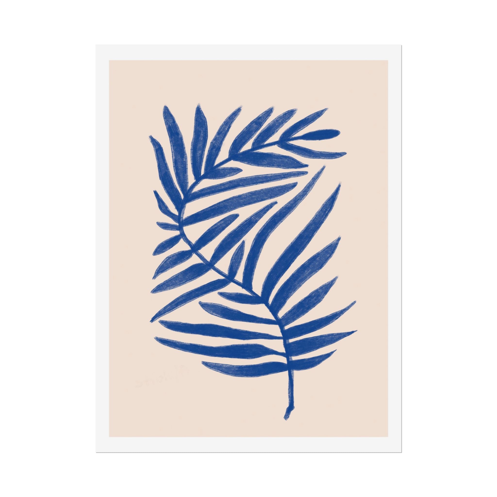 Sapphire Frond Harmony - Poster