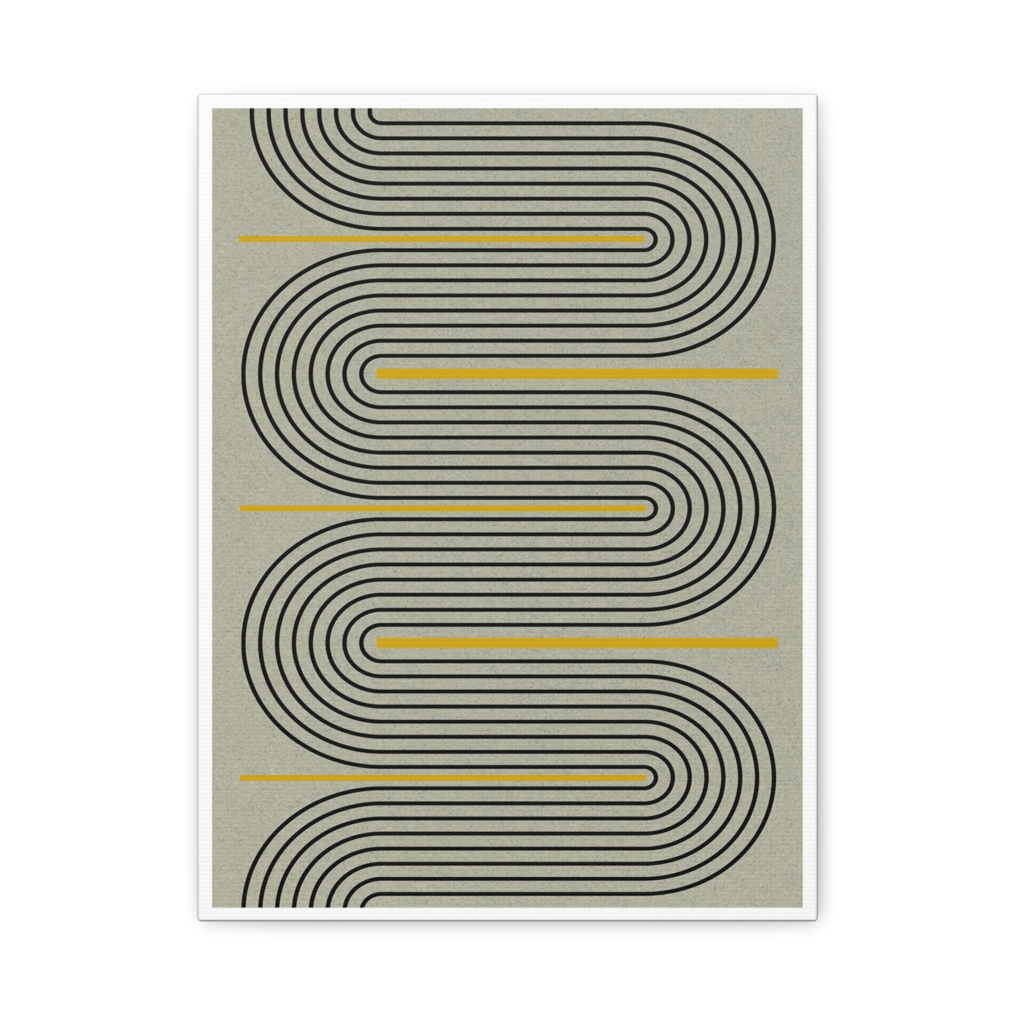 Golden Current Geometry - Canvas