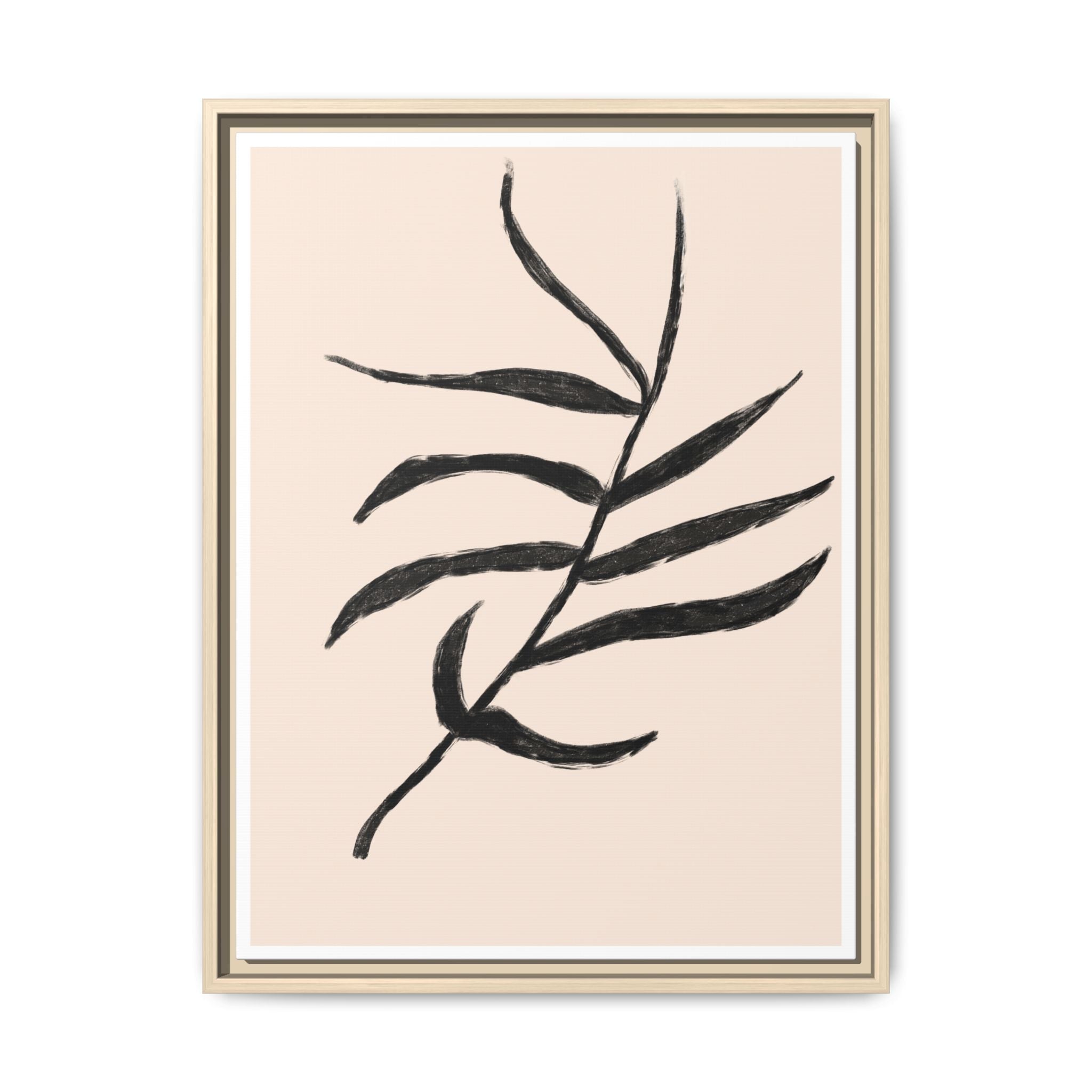 Ebony Frond Drift - Framed