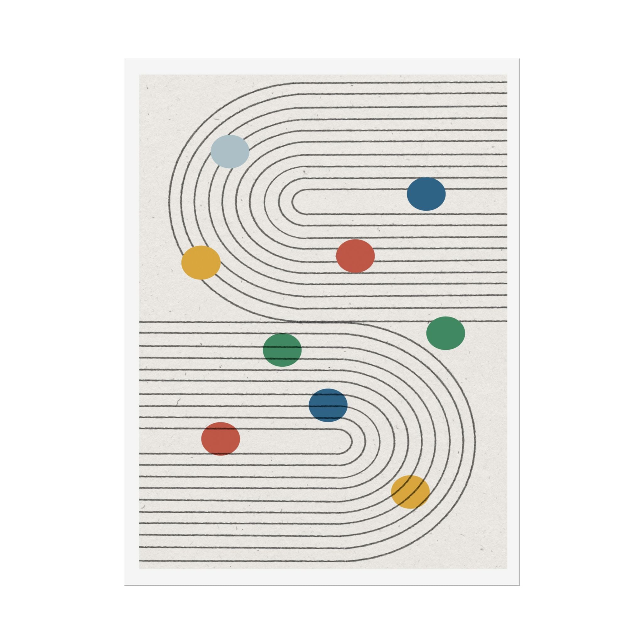 Retro Orbit Pathways - Poster