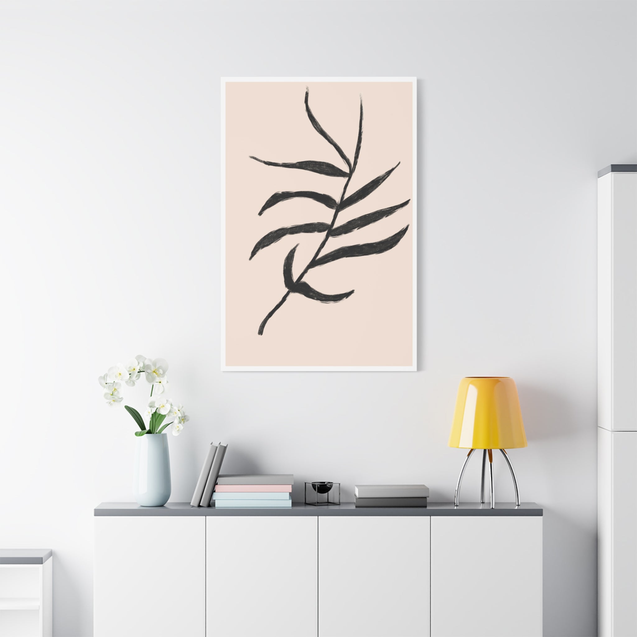 Ebony Frond Drift - Canvas
