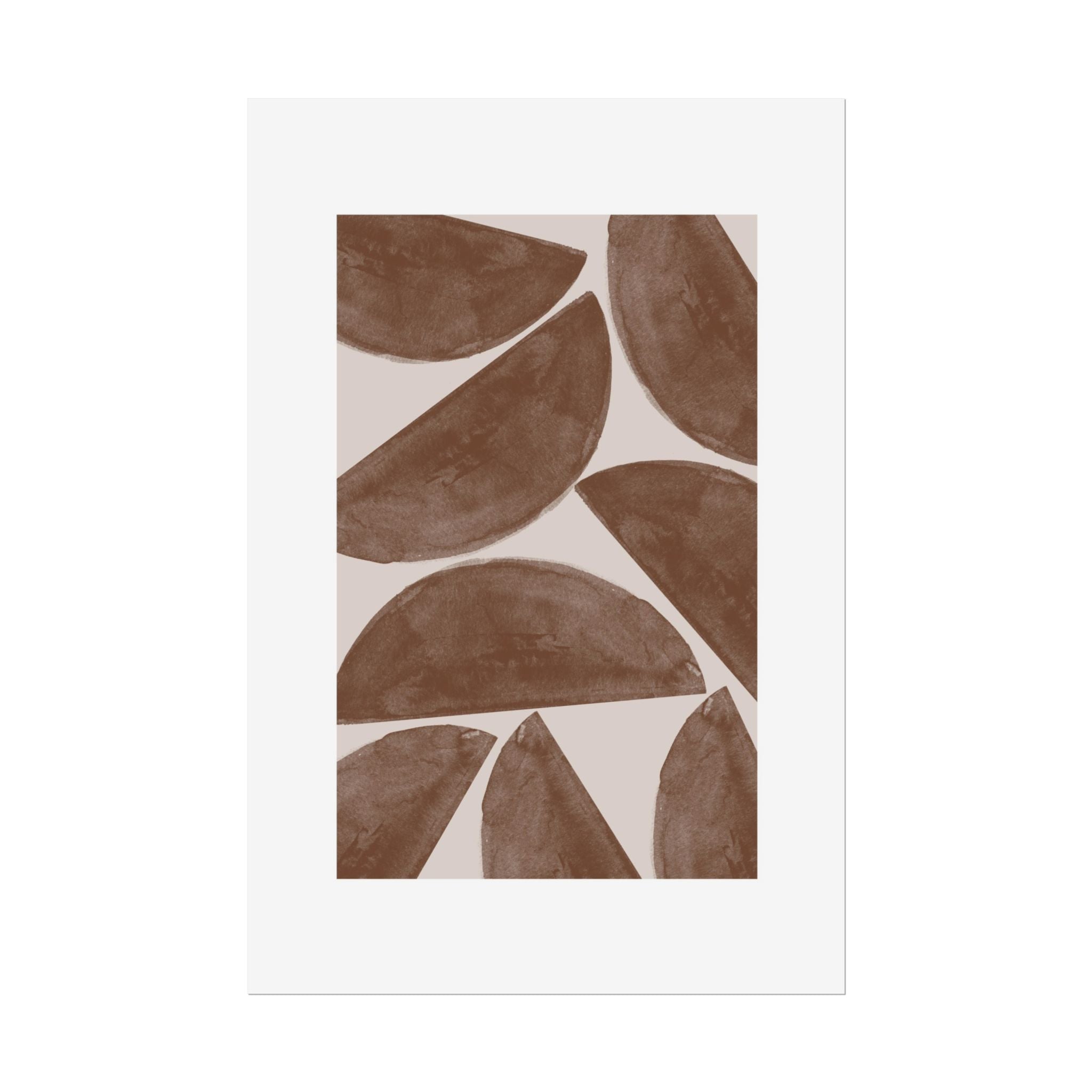 Terracotta Crescent Rhythm - Poster