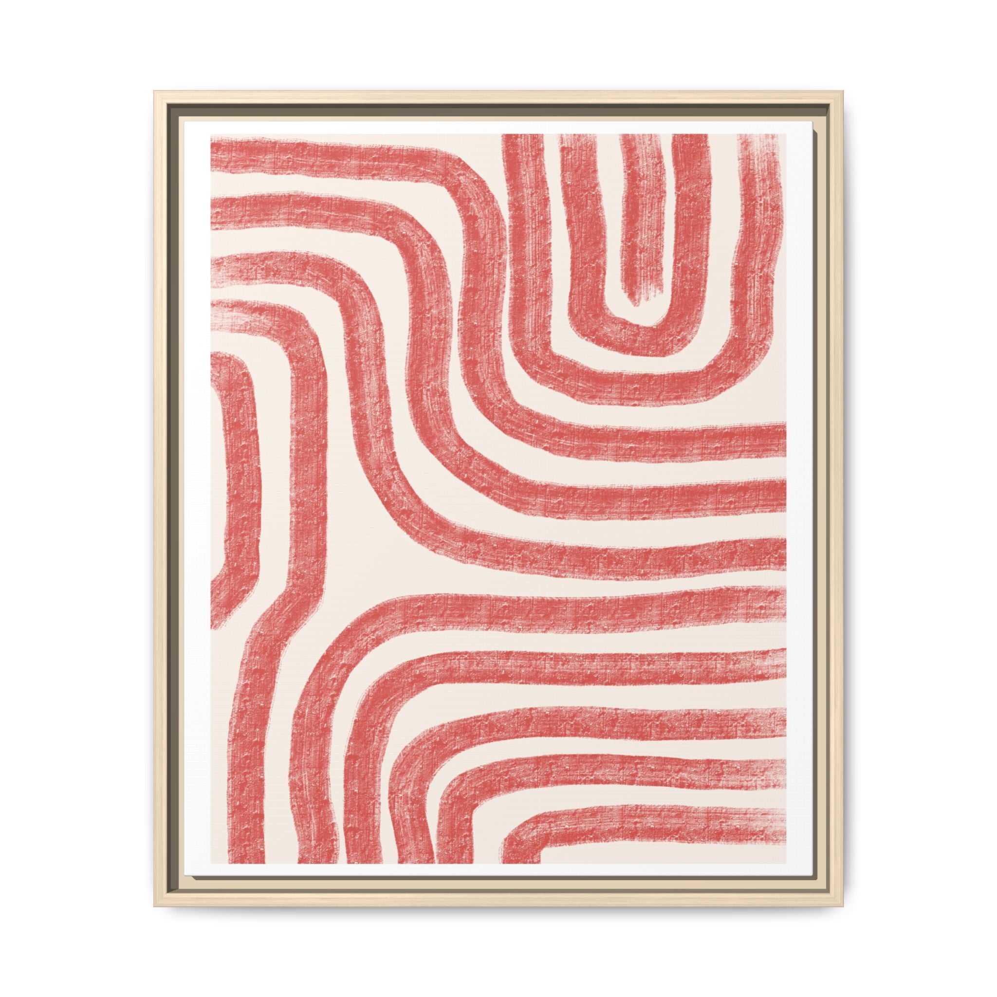 Coral Drift Pathways - Framed
