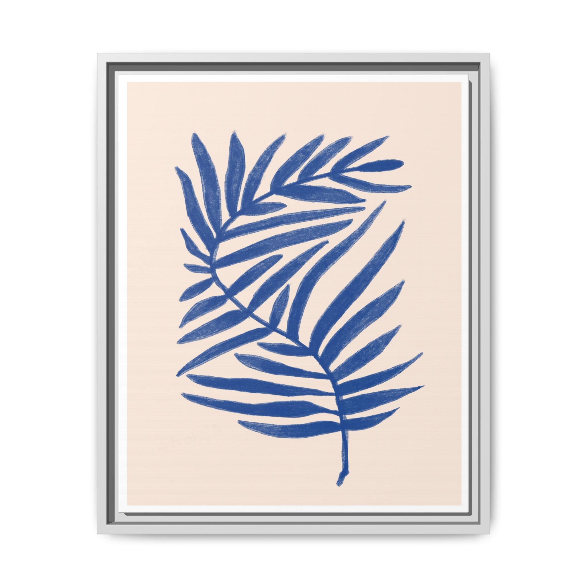 Sapphire Frond Harmony - Framed