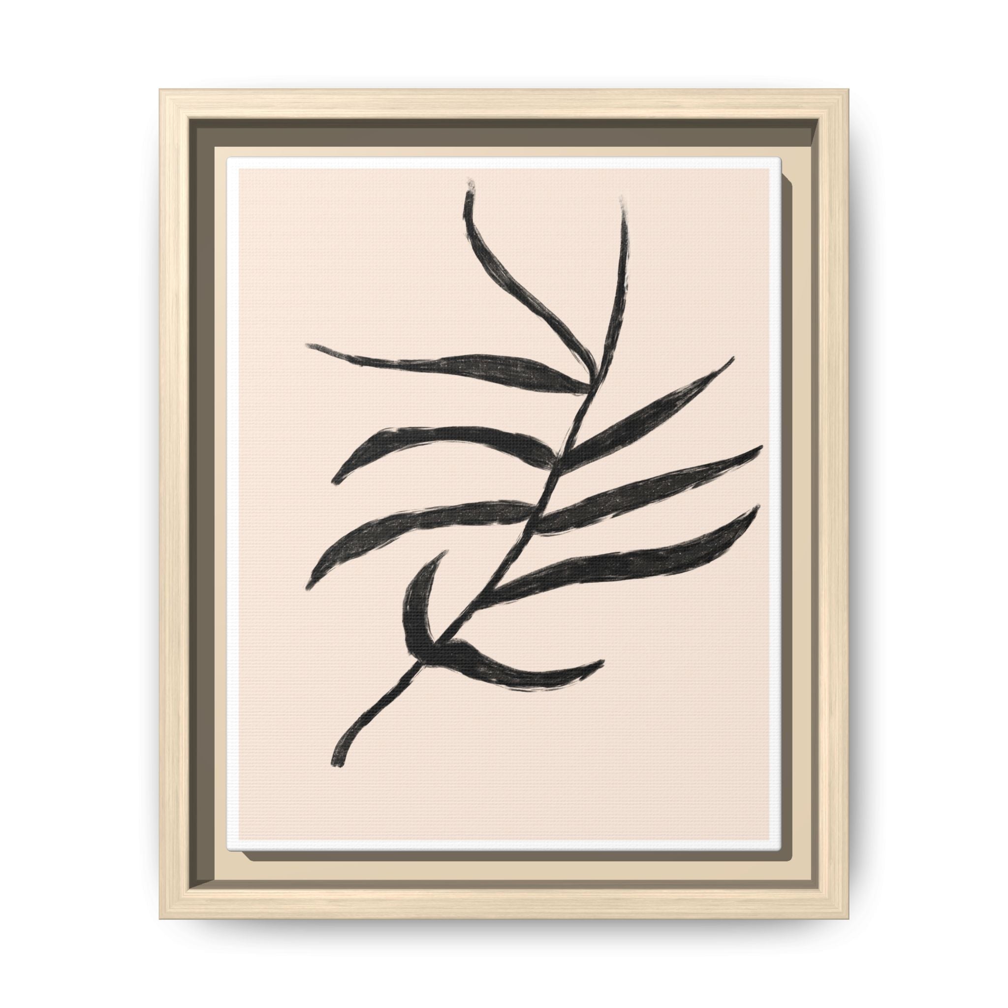 Ebony Frond Drift - Framed