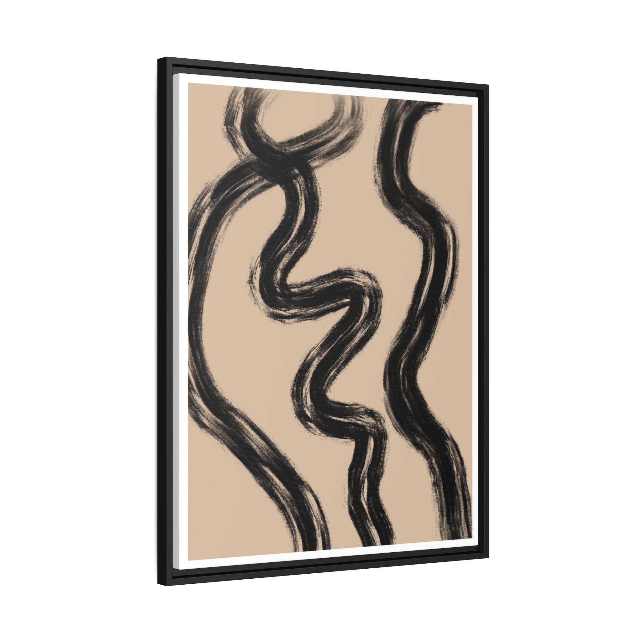 Midnight Current Lines - Framed