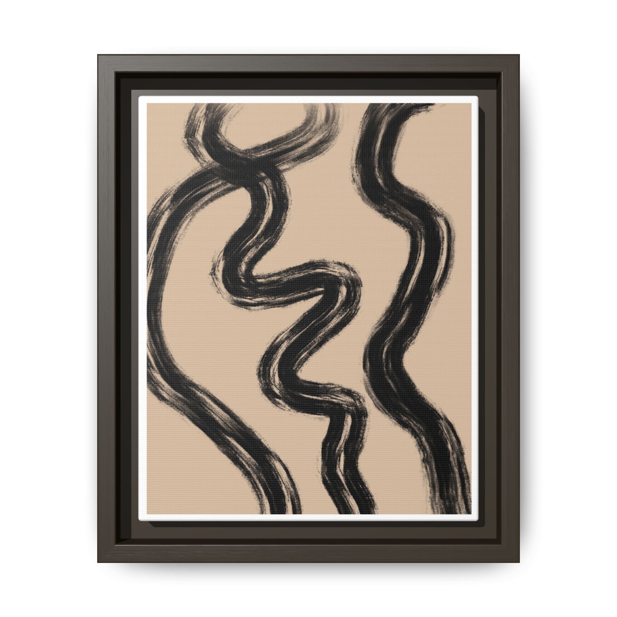 Midnight Current Lines - Framed