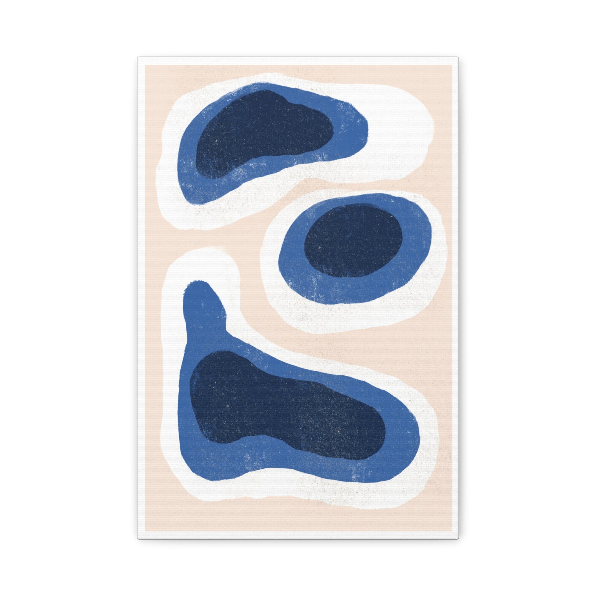 Indigo Tide Contours - Canvas