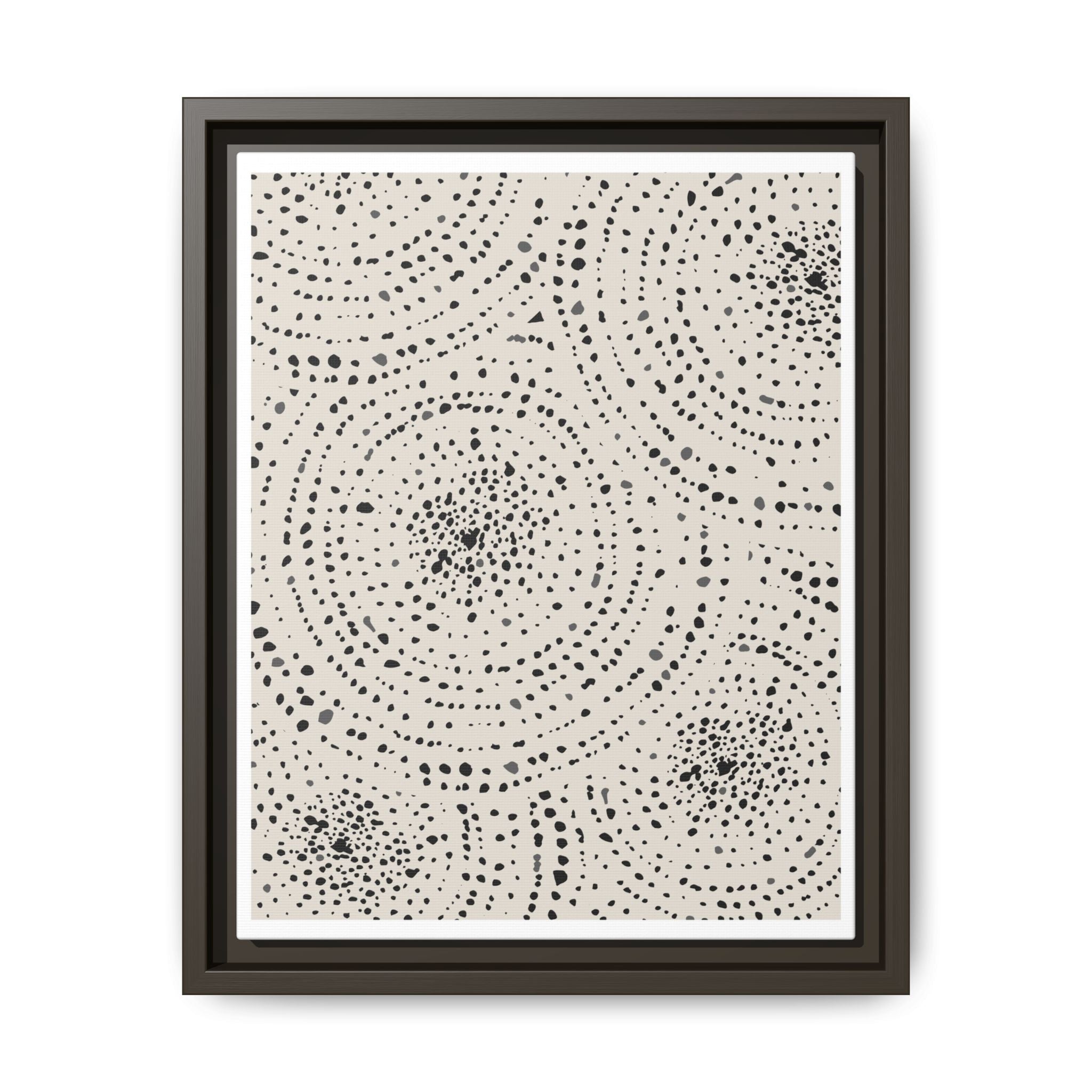 Celestial Pebble Drift Patterns - Framed