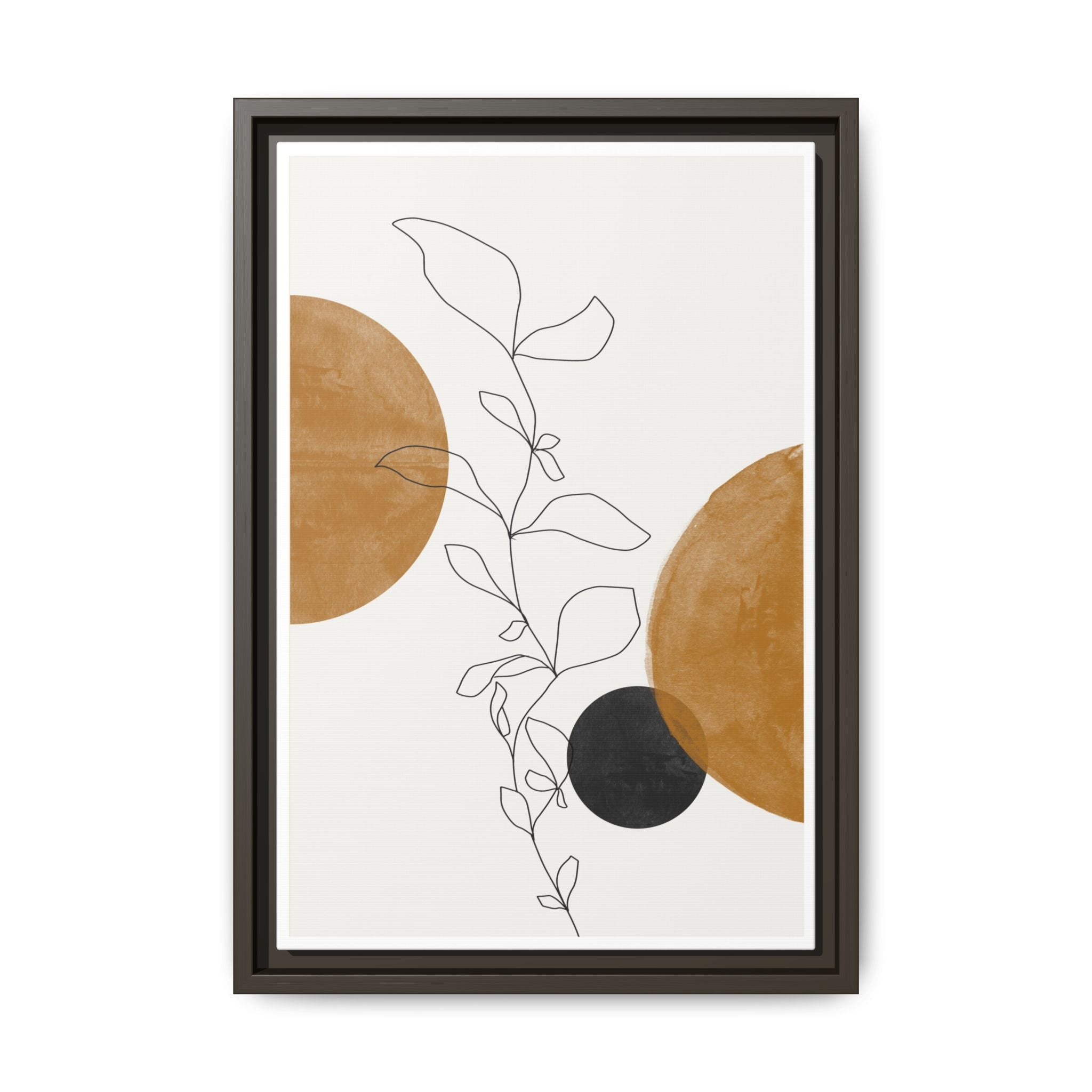 Amber Botanical Drift - Framed