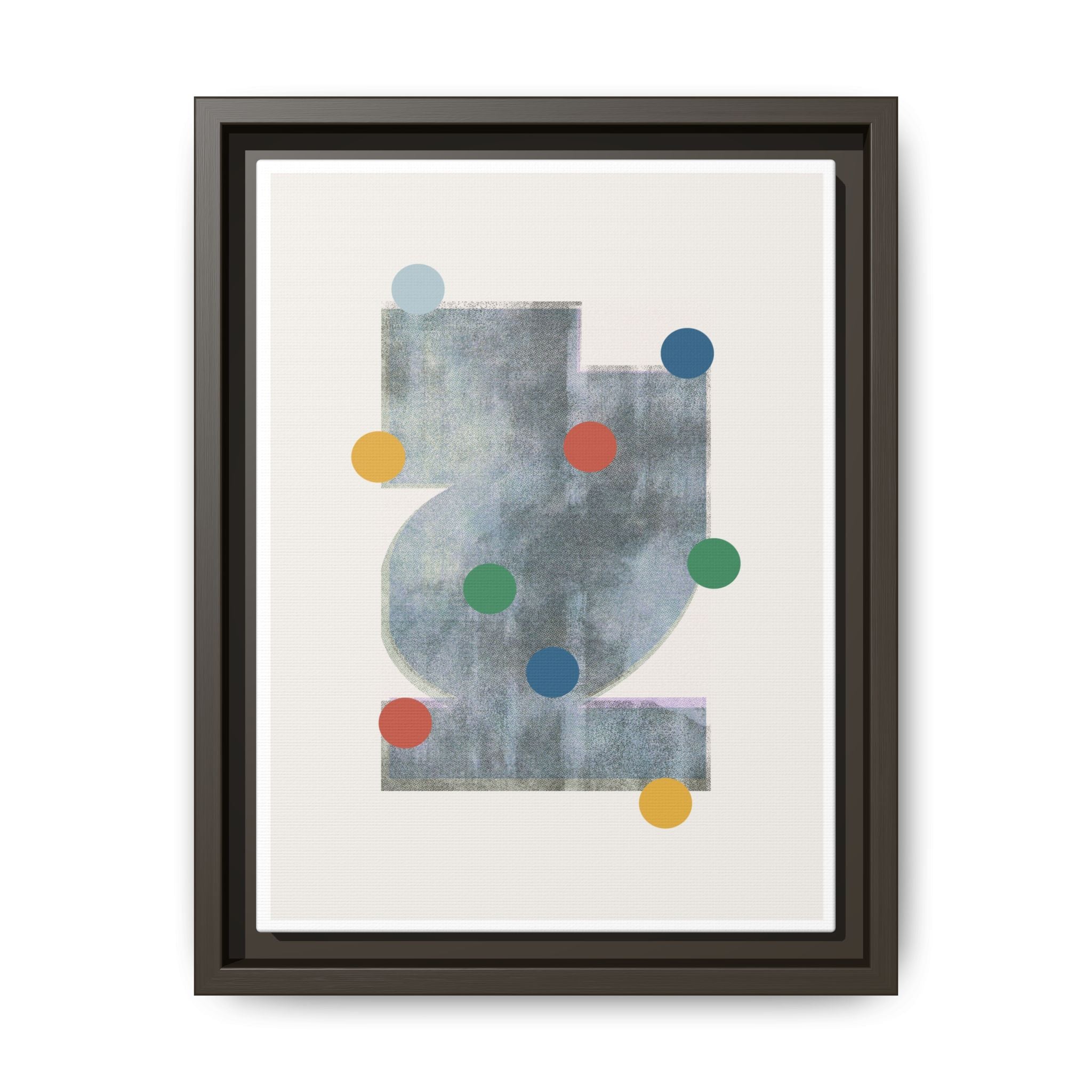 Muted Geometry Reverie - Framed