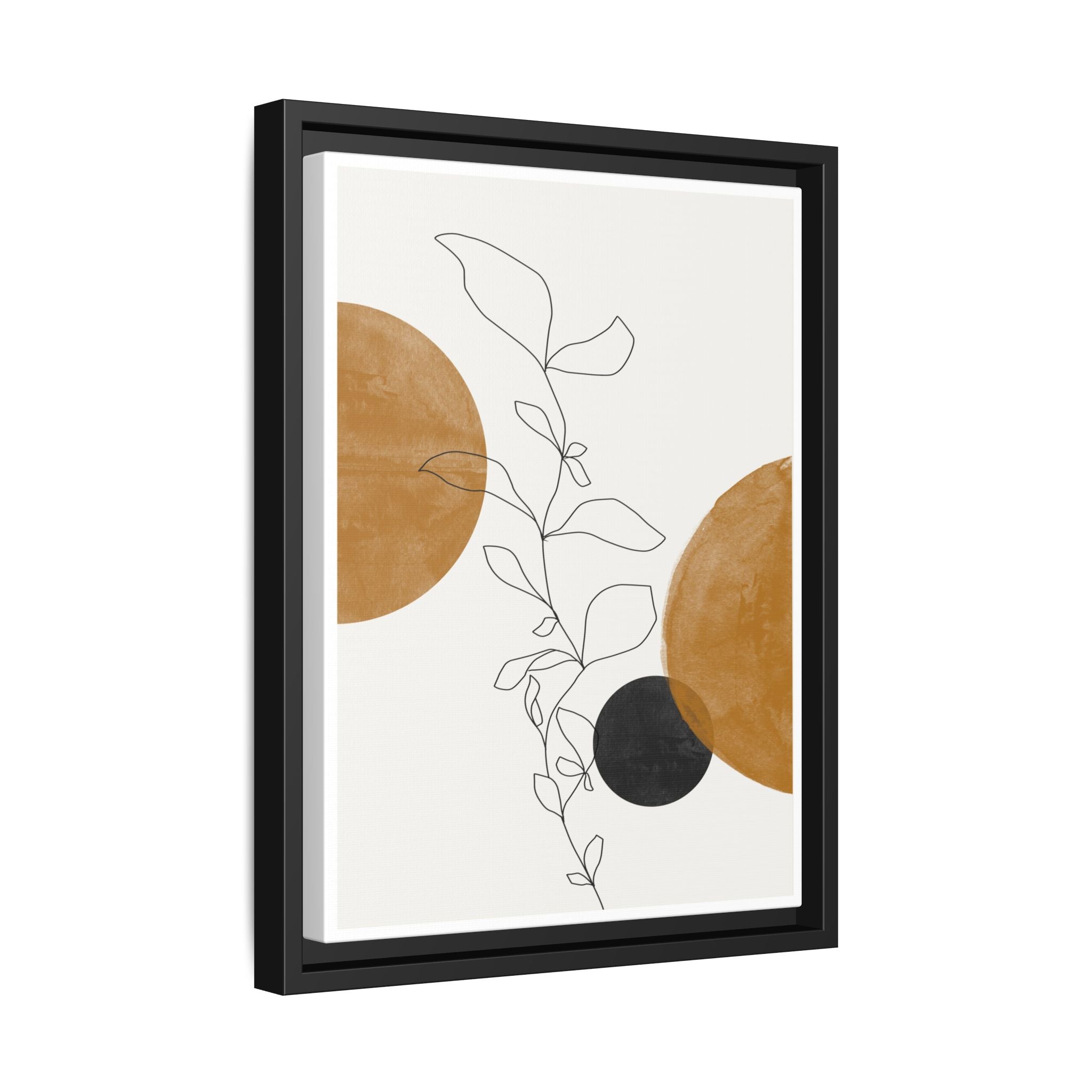 Amber Botanical Drift - Framed