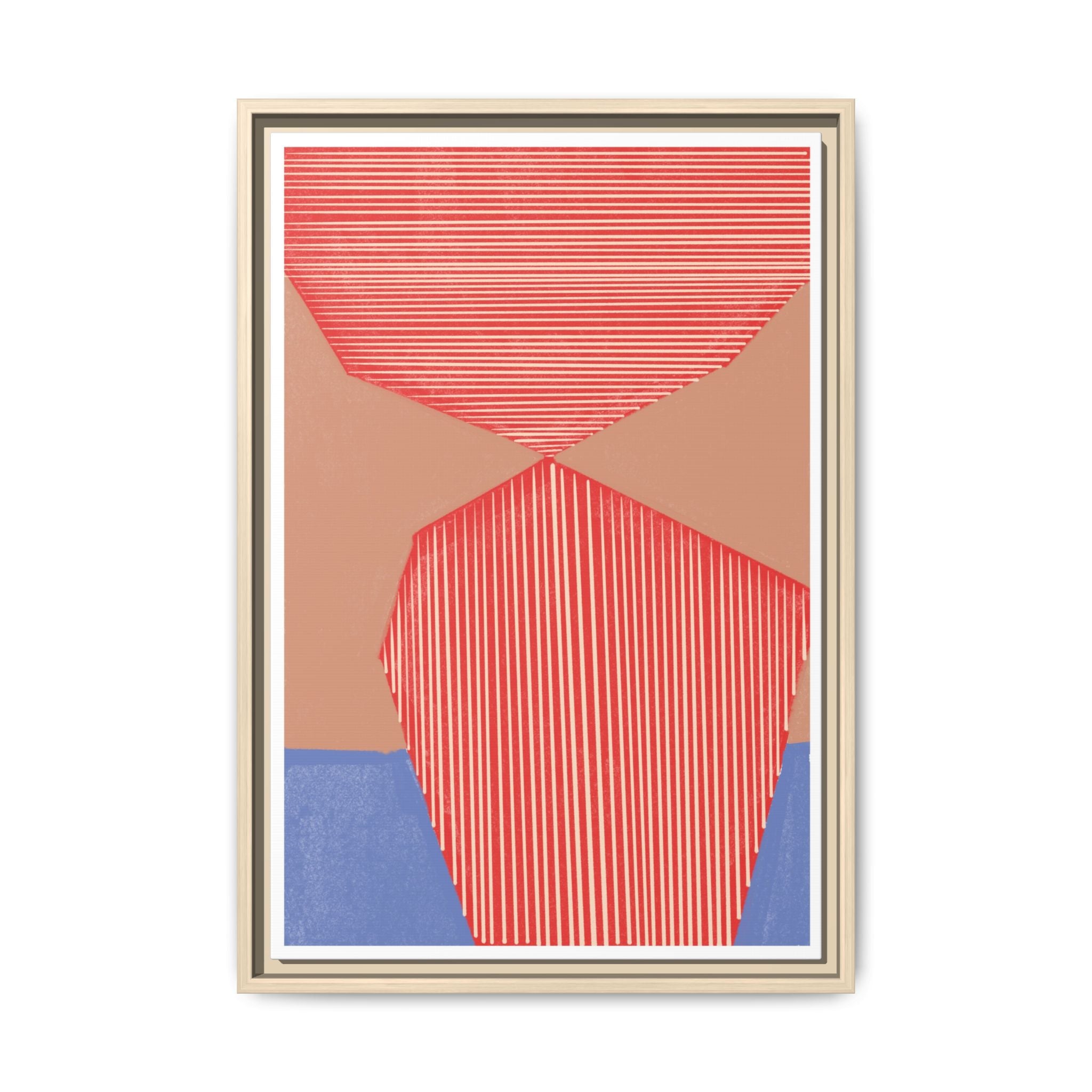 Crimson Axis Drift - Framed