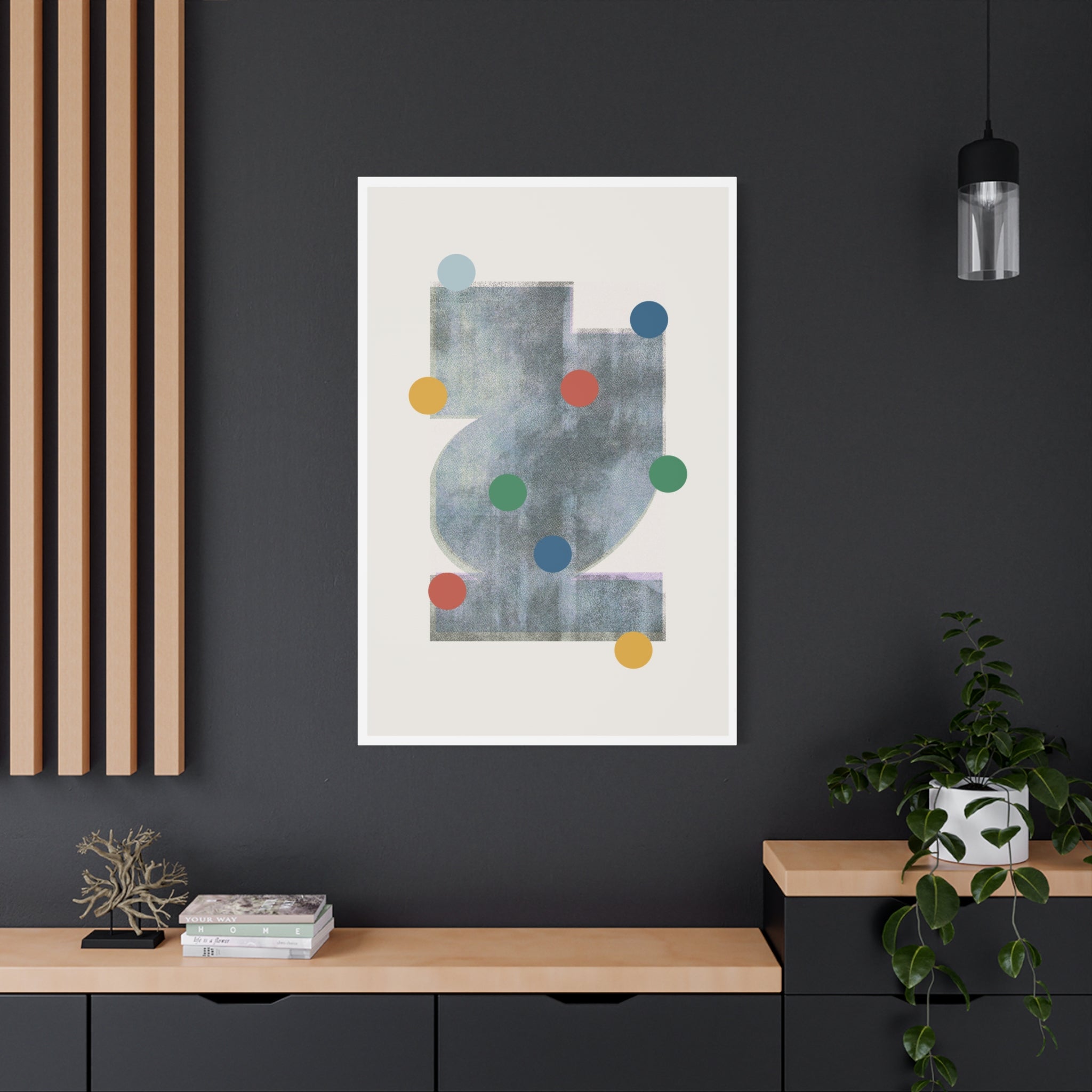 Muted Geometry Reverie - Canvas