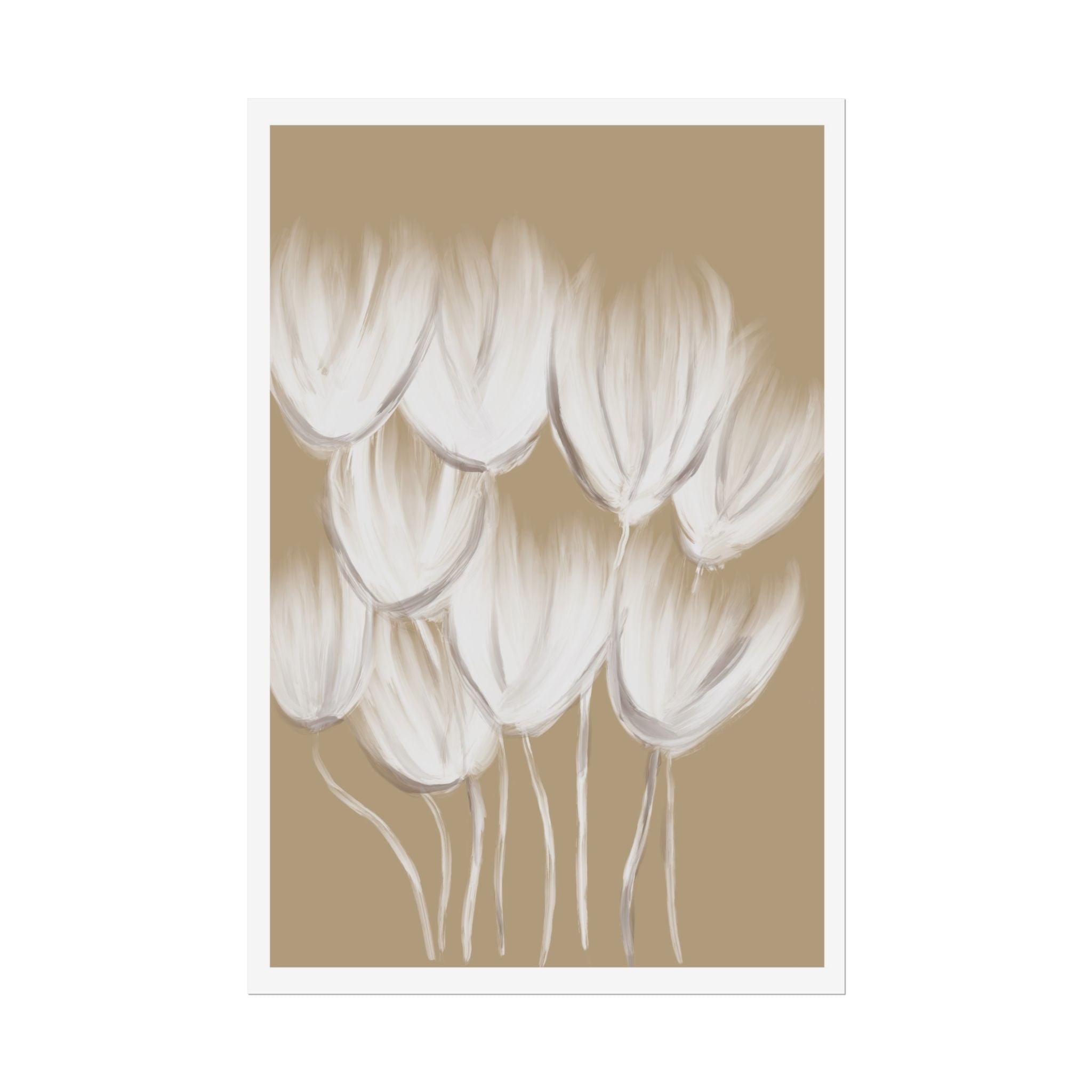 Ivory Petal Stillness - Poster