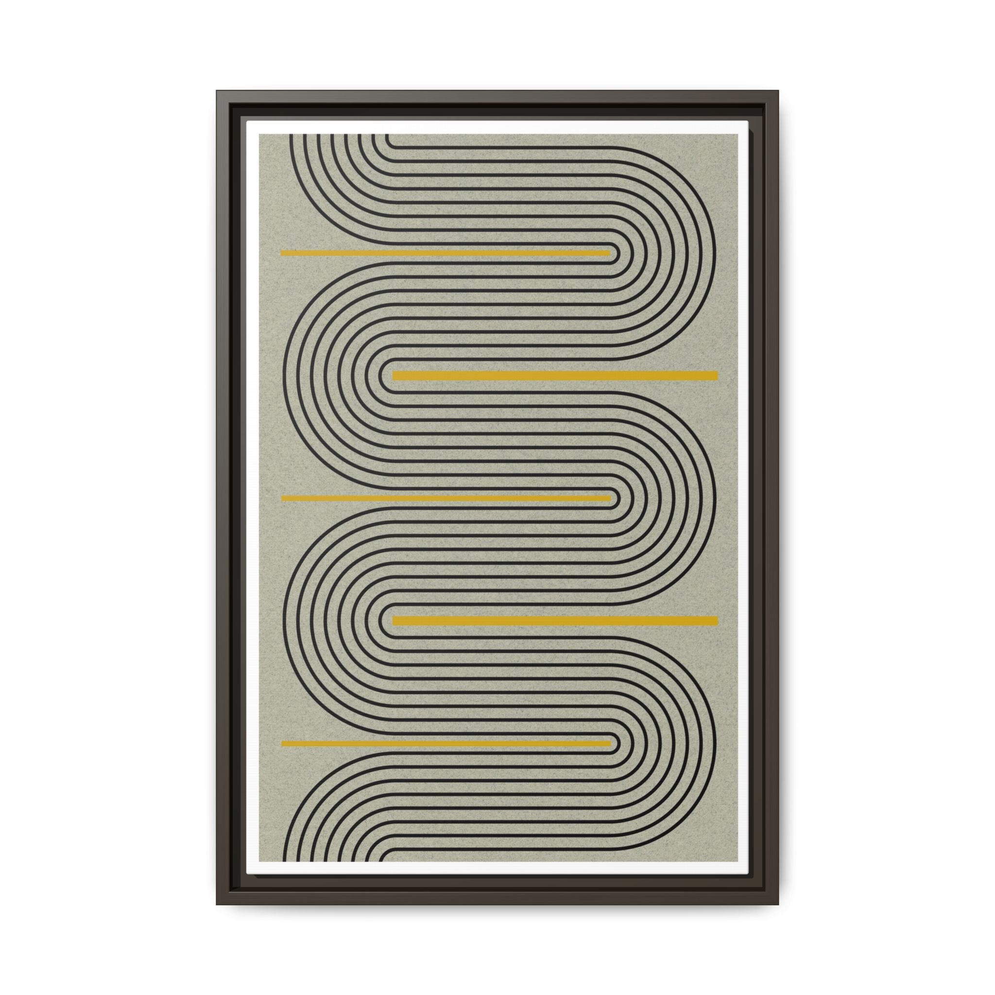 Golden Current Geometry - Framed