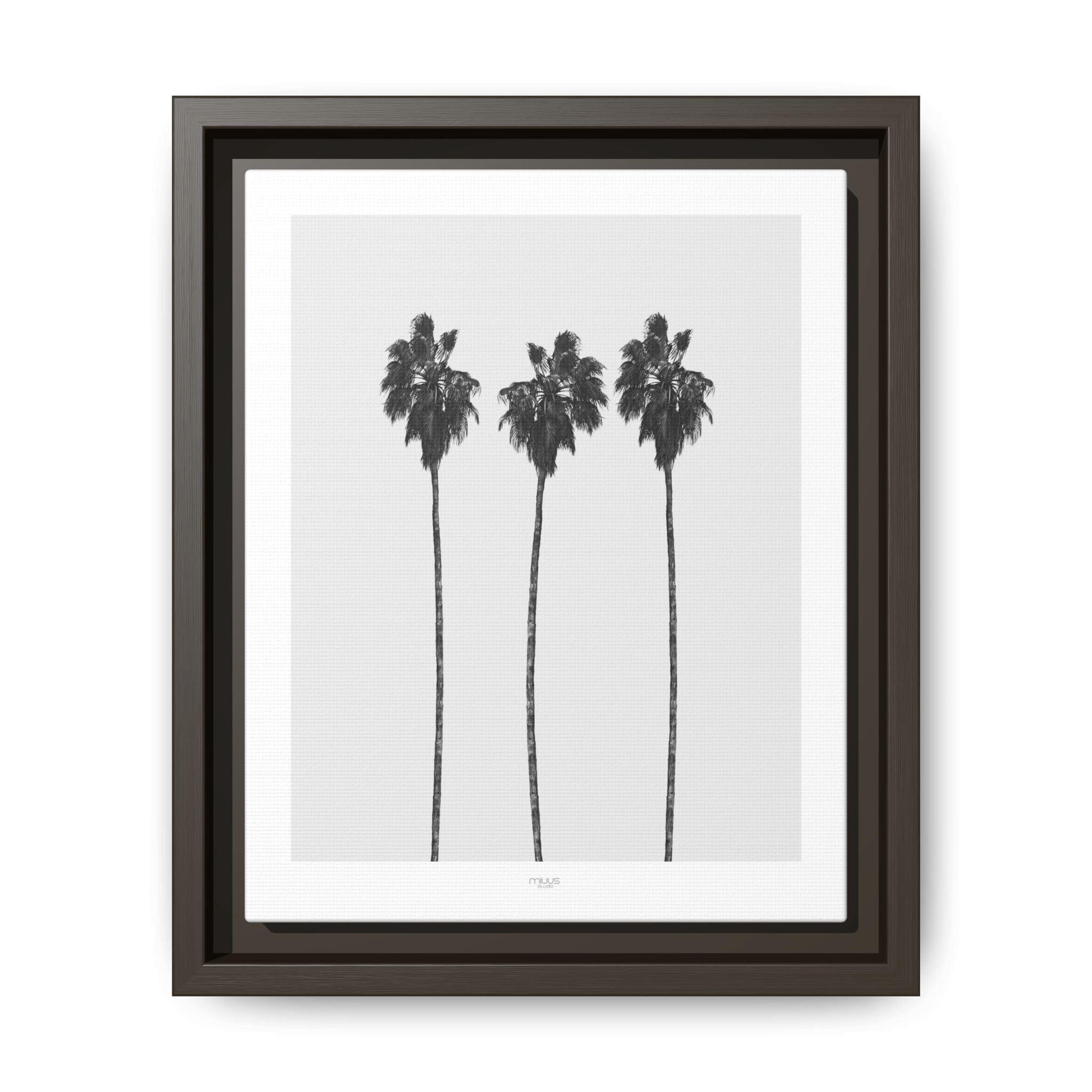 Silver Coast Palm Trio - Framed