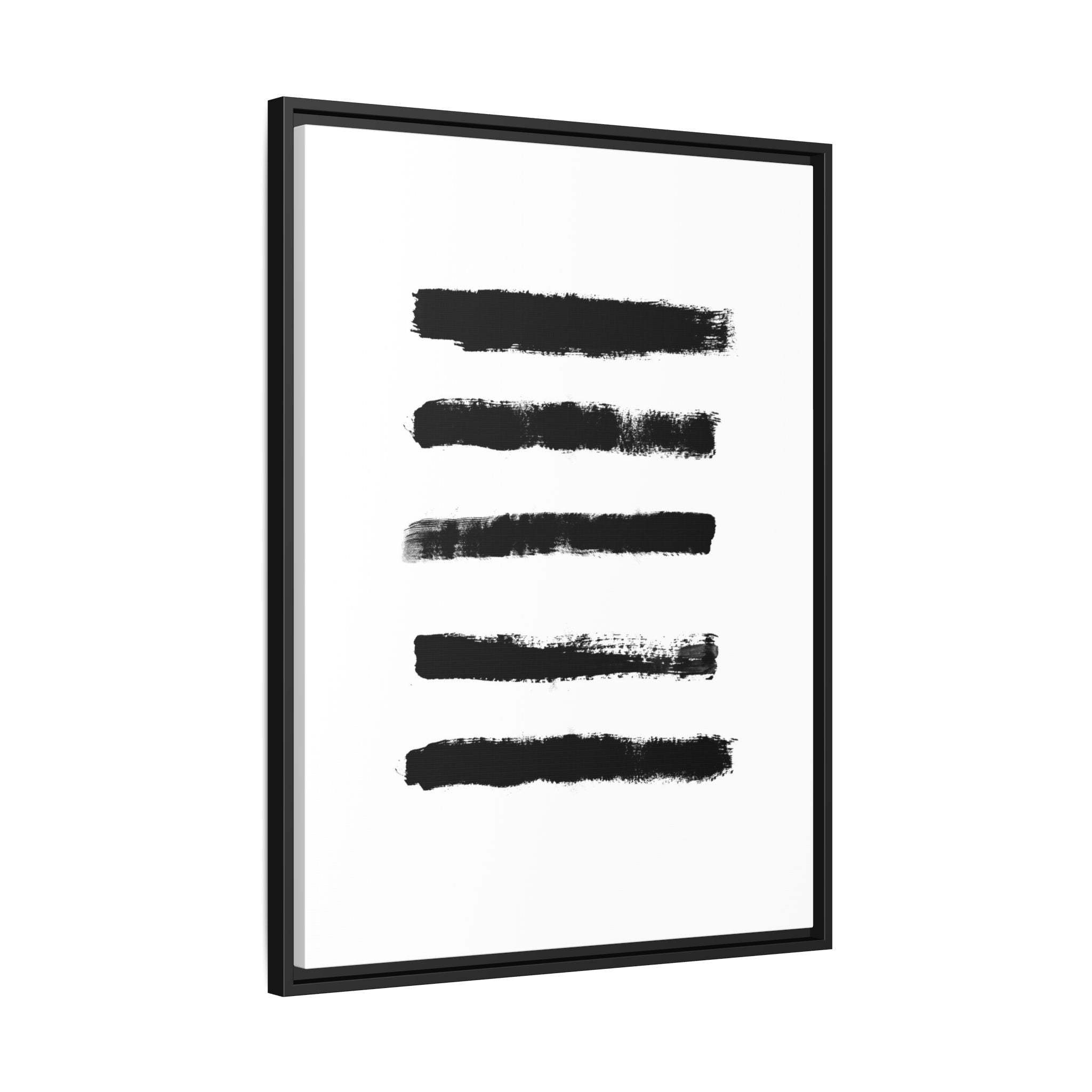 Obsidian Silence Strokes - Framed