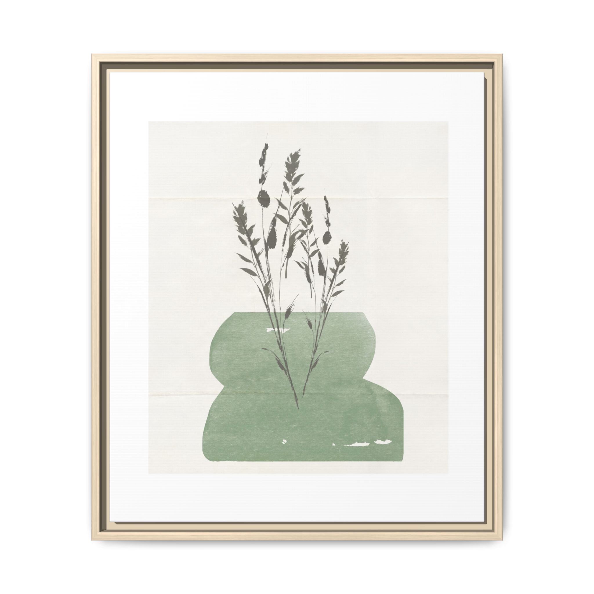 Sage Meadow Silhouette - Framed